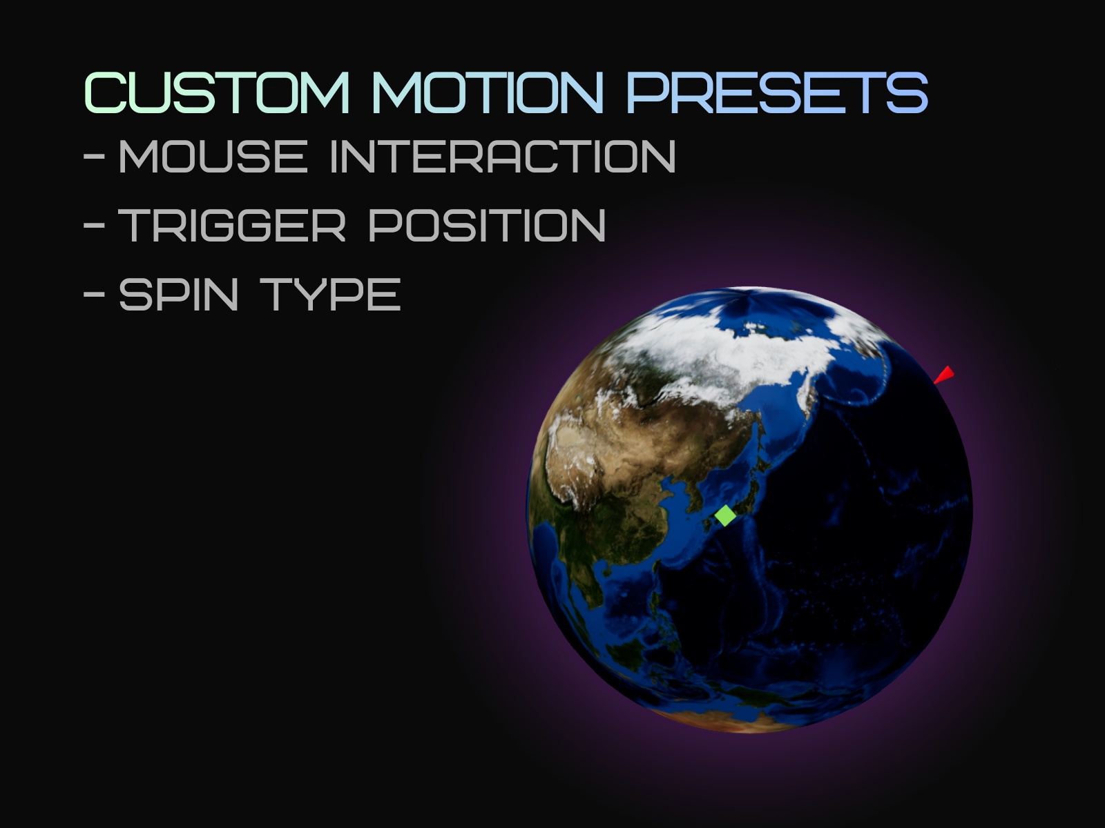 Screenshot 4 for Mojave Globe, a Framer Marketplace plugin by Mojave Studio.