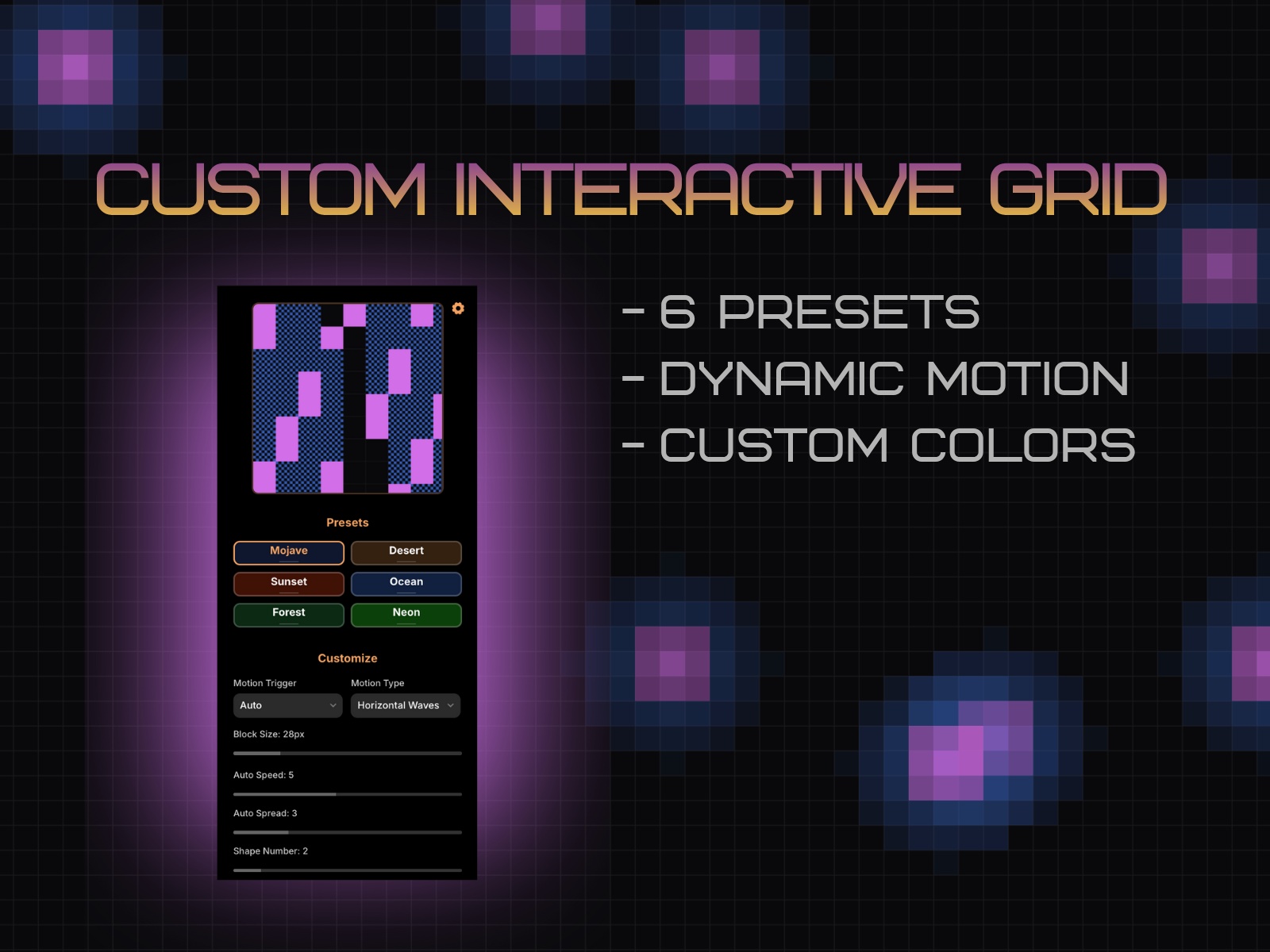 Thumbnail 2 for Mojave Grid, a Framer Marketplace plugin by Mojave Studio.