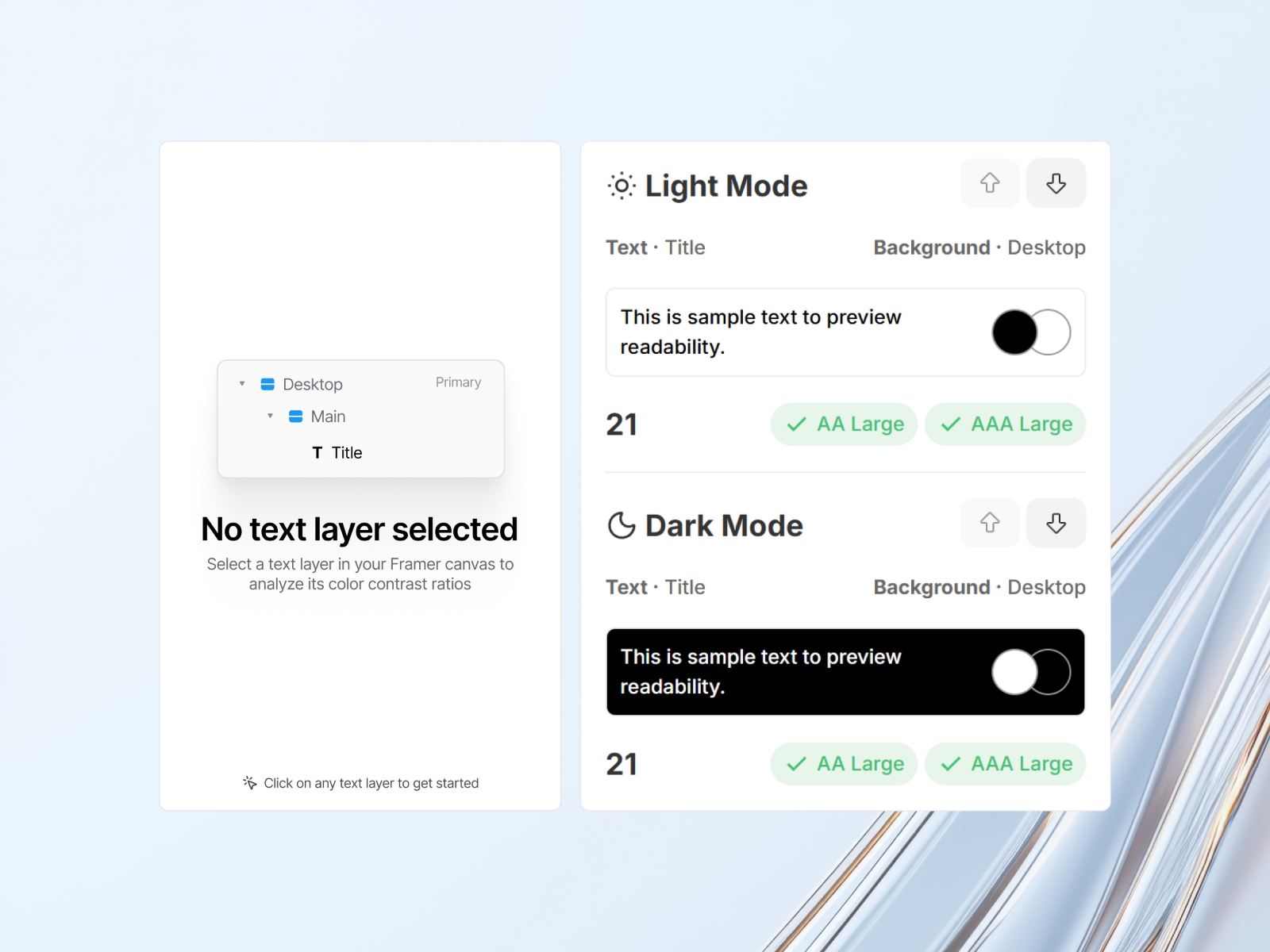 Thumbnail 2 for Smart Contrast, a Framer Marketplace template by Alexander Belt.