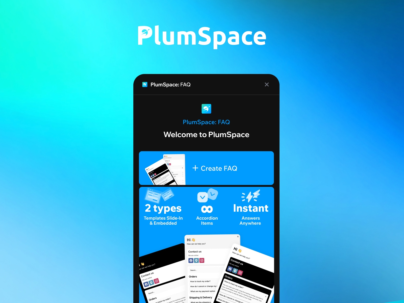 Thumbnail 1 for PlumSpace: FAQ & HelpDesk, a Framer Marketplace template by PlumSpace.