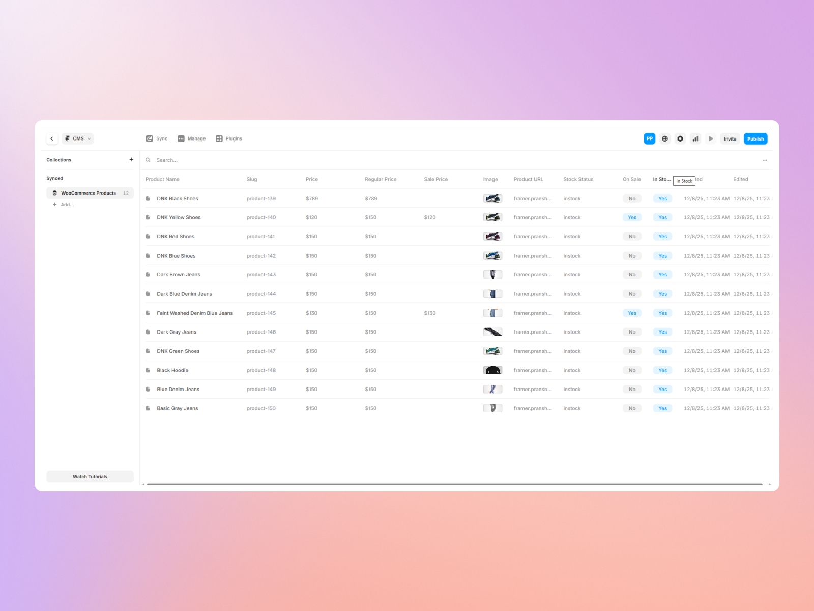 Screenshot 3 for FeCommerce, a Framer Marketplace plugin by Dhaval G..