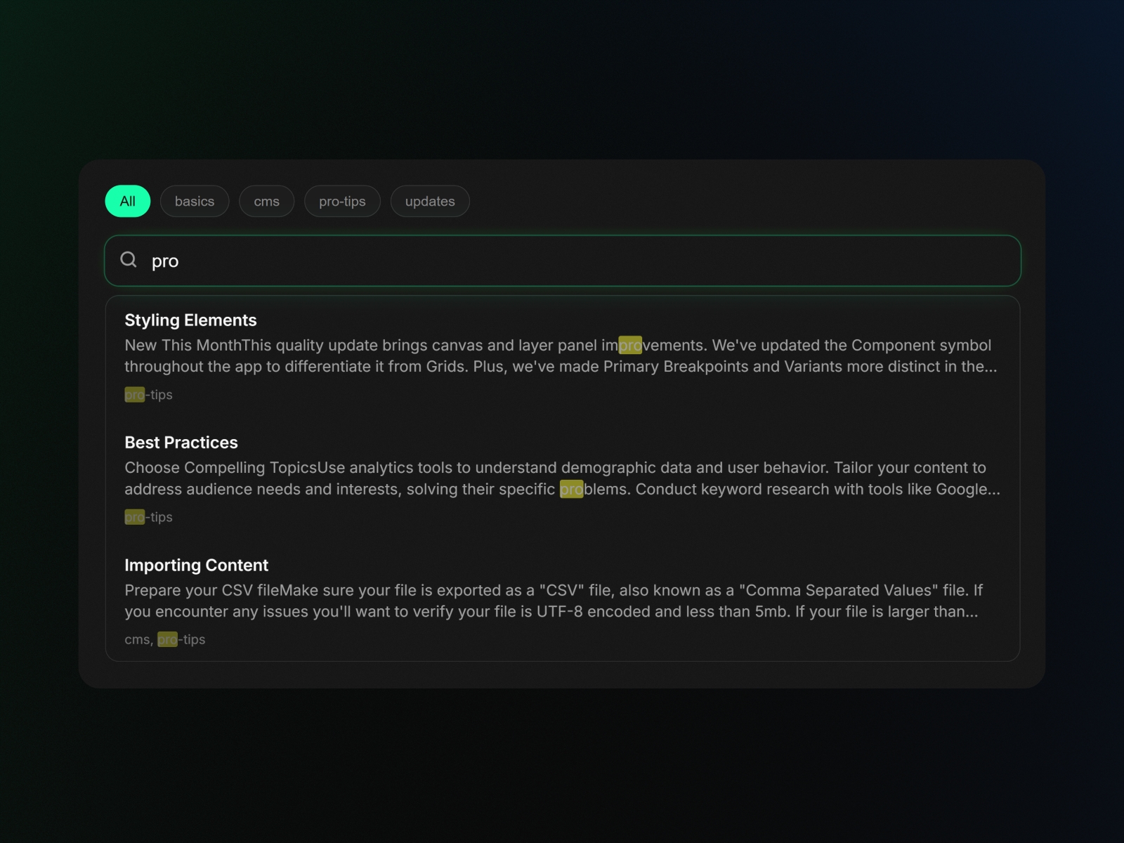 Thumbnail 1 for CMS Search, a Framer Marketplace template by CodePerfect.