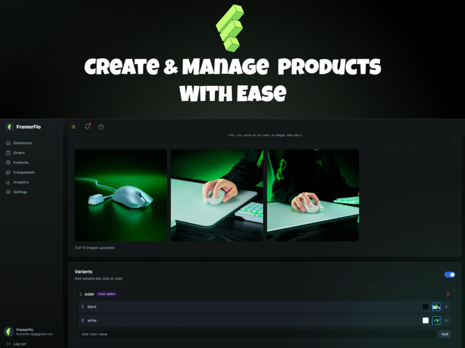Screenshot 3 for FramerFlo E-commerce, a Framer Marketplace plugin by FamerFlo.