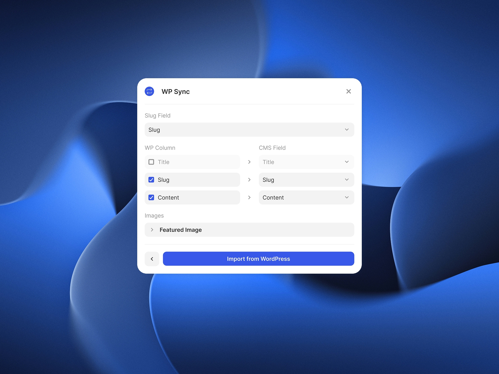 Screenshot 4 for WP Sync, a Framer Marketplace plugin by 19.Studio.