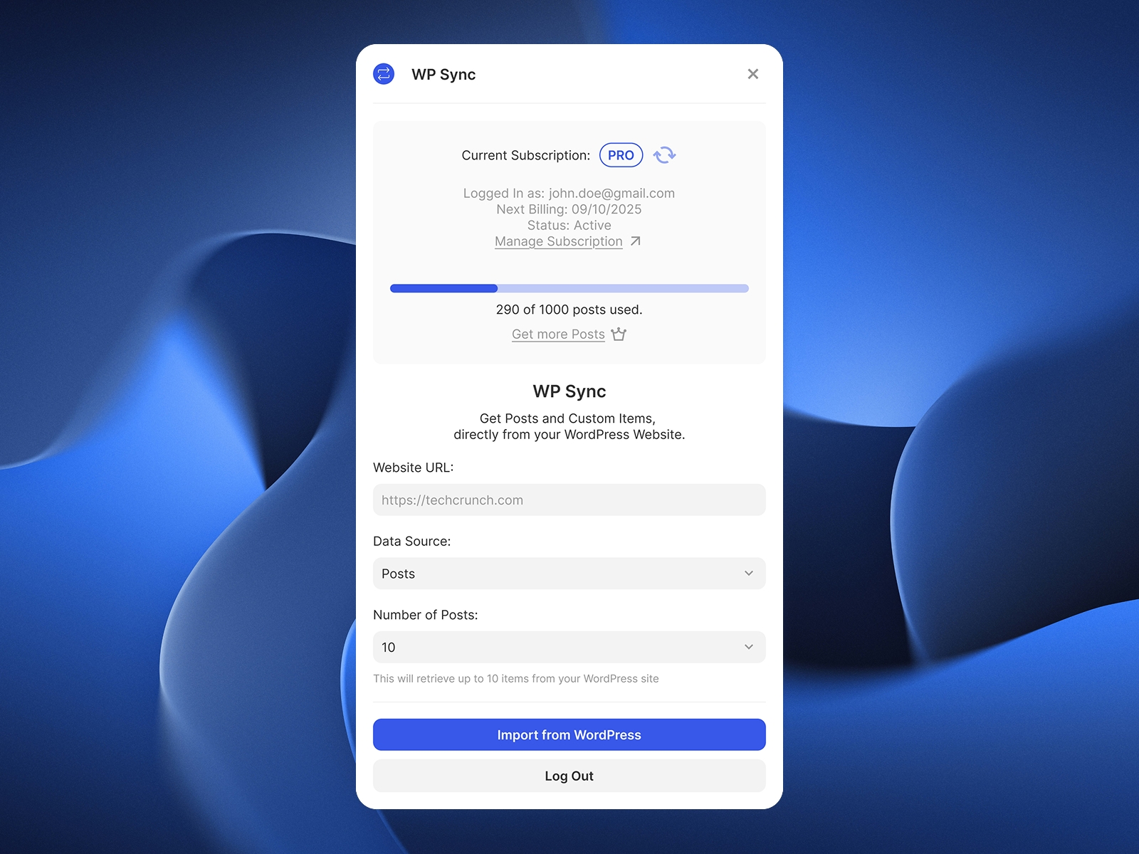 Thumbnail 2 for WP Sync, a Framer Marketplace template by 19.Studio.