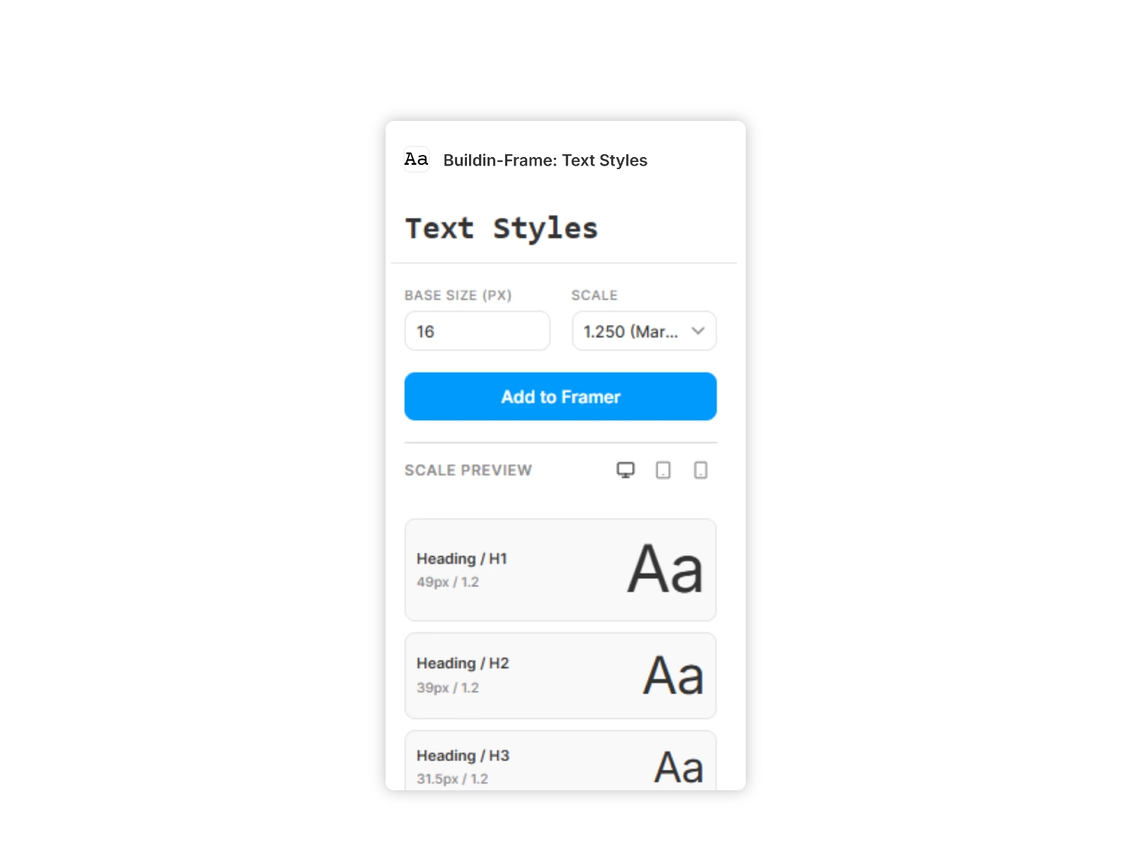 Thumbnail 1 for Buildin-Frame: Text Styles, a Framer Marketplace template by Soubhagya Sahu.