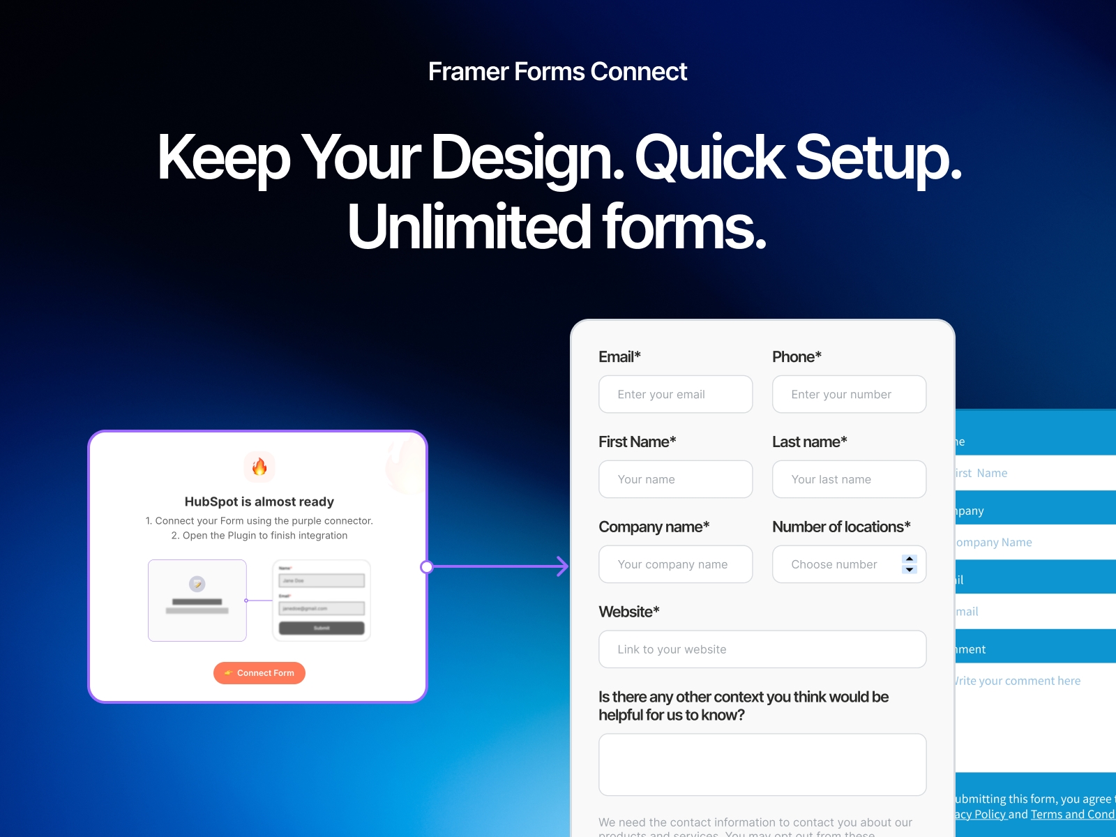 Screenshot 4 for Framer Forms Connect, a Framer Marketplace plugin by Roman Avshalumov.