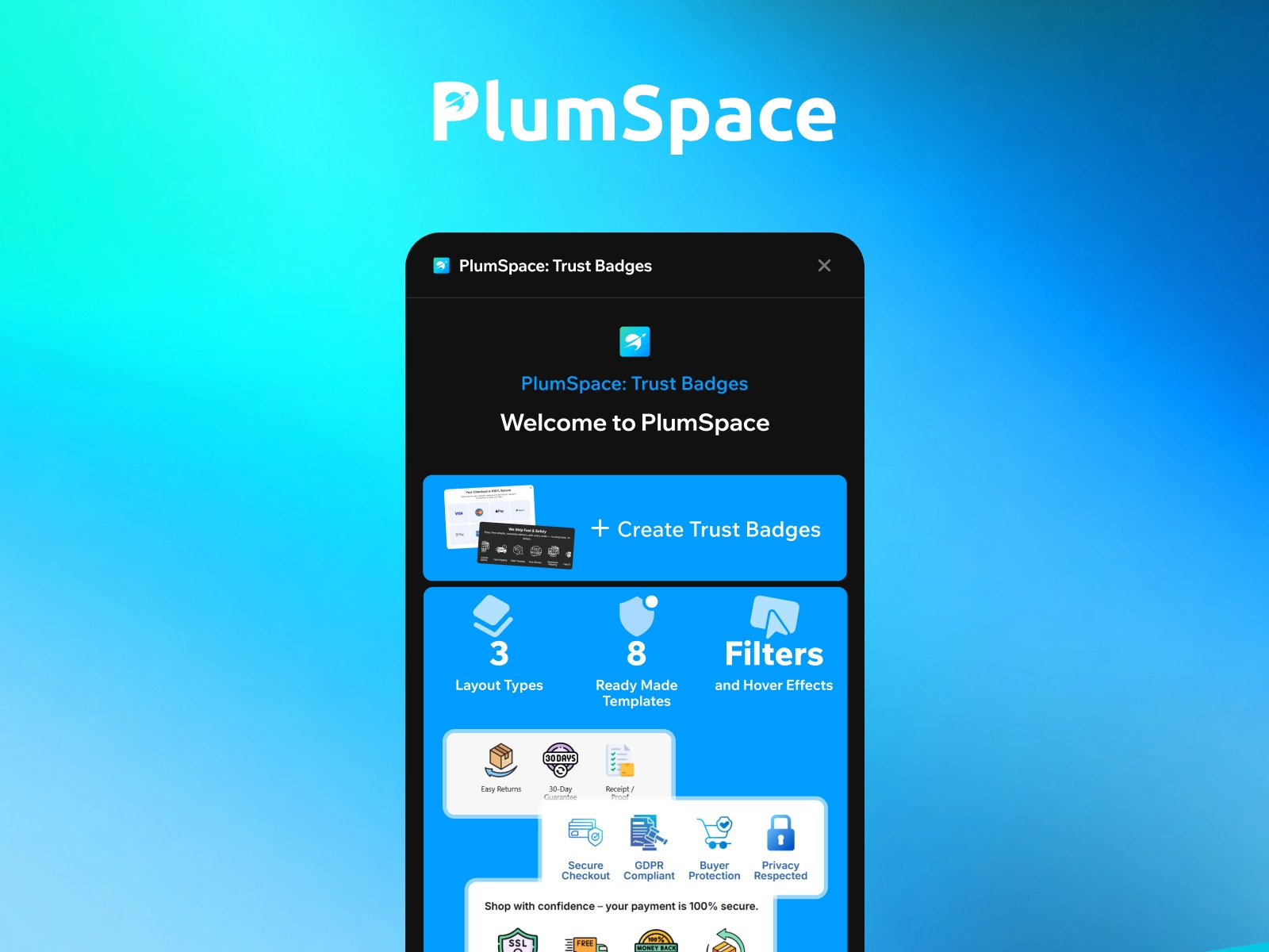 Thumbnail 1 for PlumSpace: Trust Badges, a Framer Marketplace template by PlumSpace.
