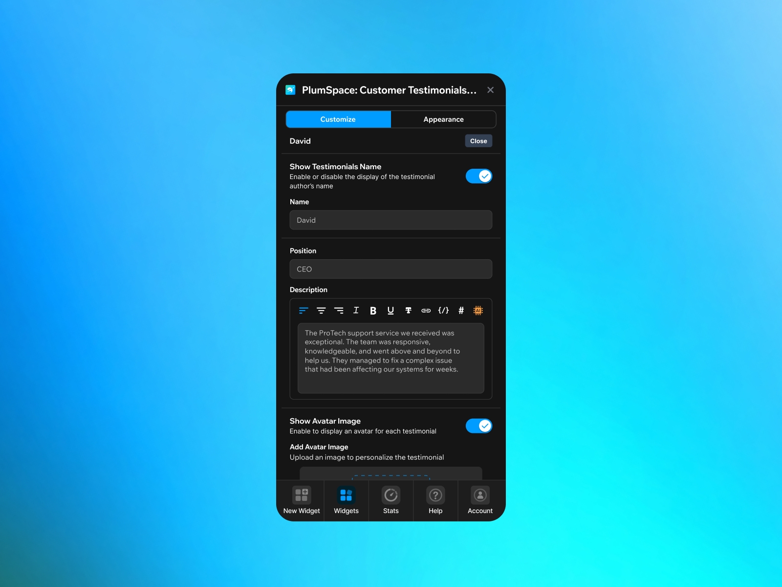 Thumbnail 2 for PlumSpace: Customer Testimonials Slider, a Framer Marketplace template by PlumSpace.