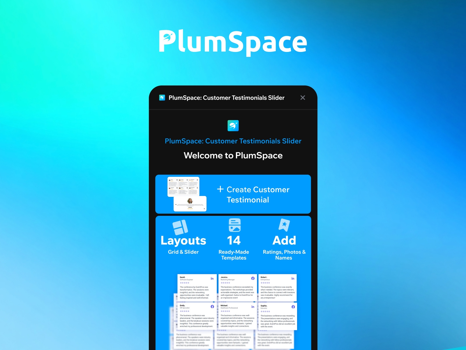 Thumbnail 1 for PlumSpace: Customer Testimonials Slider, a Framer Marketplace template by PlumSpace.