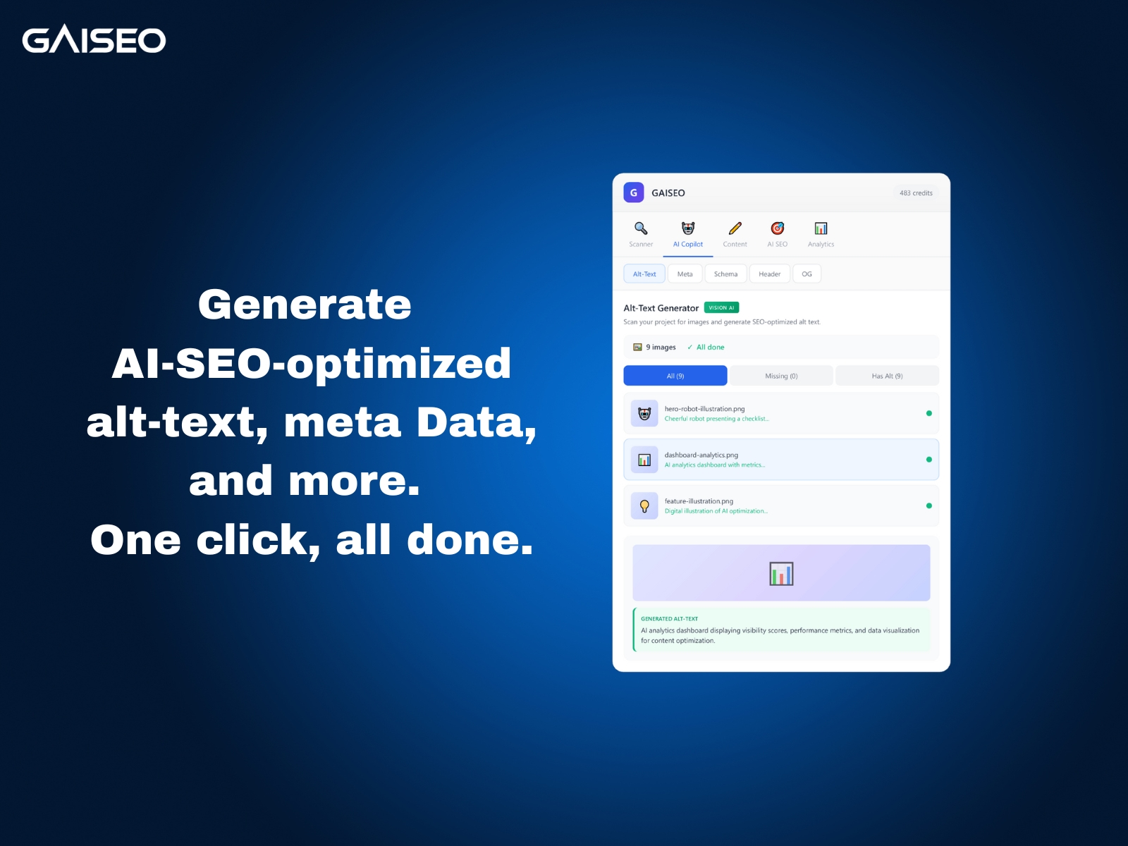 Screenshot 3 for GAISEO - AI SEO Optimizer, a Framer Marketplace plugin by Cosima Vogel.