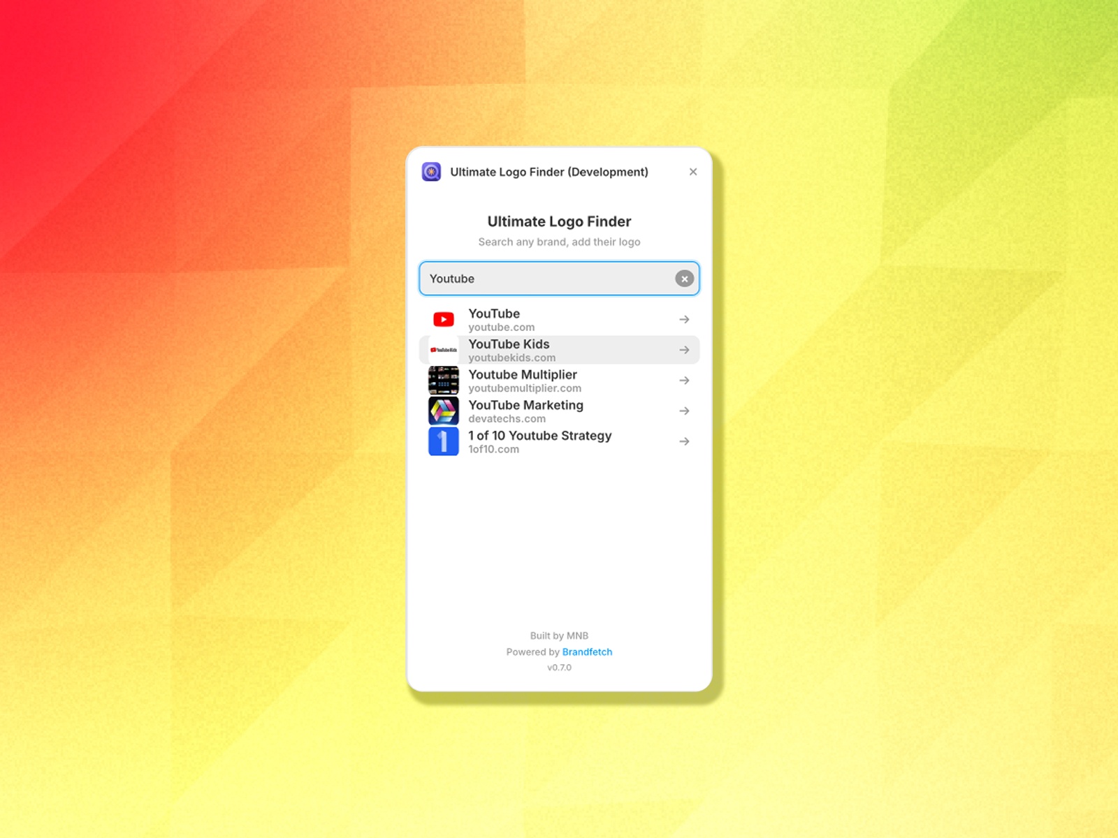 Thumbnail 1 for Ultimate Logo Finder, a Framer Marketplace template by M. Nezih Bilgin.