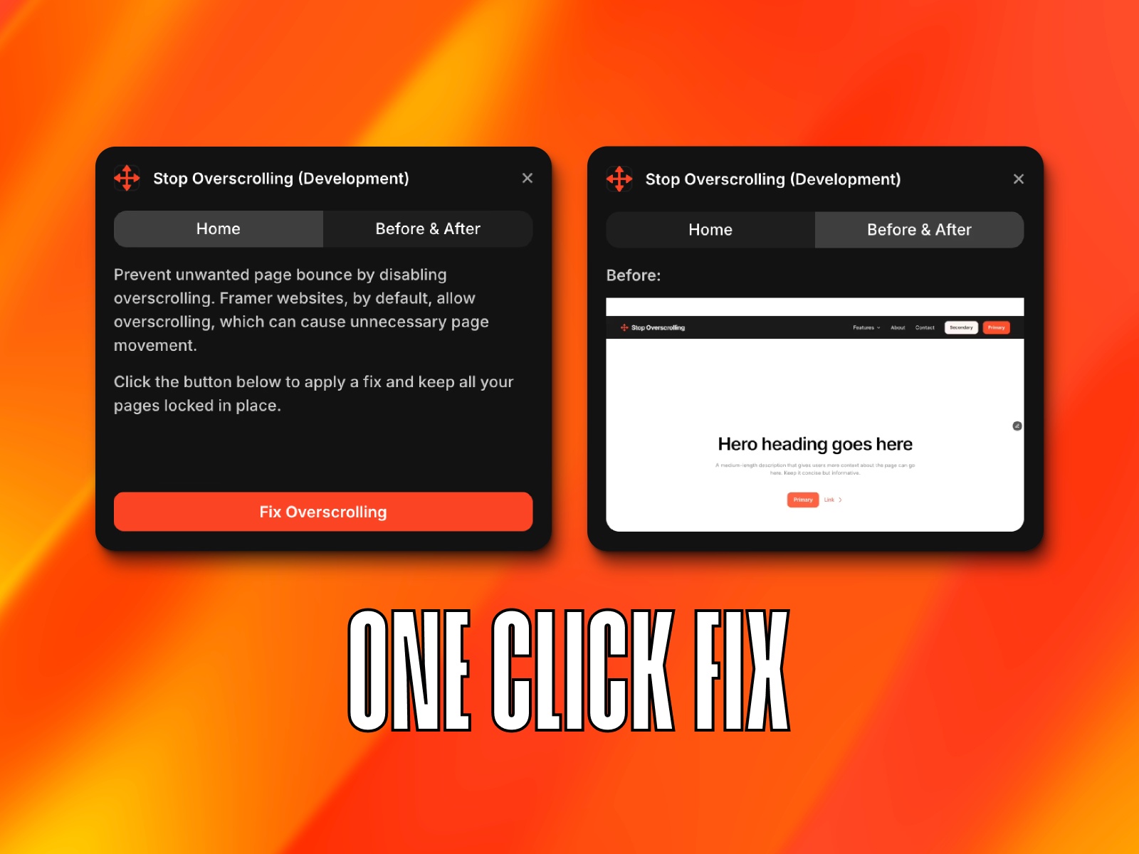 Thumbnail 2 for Stop Overscrolling, a Framer Marketplace template by David McBacon.