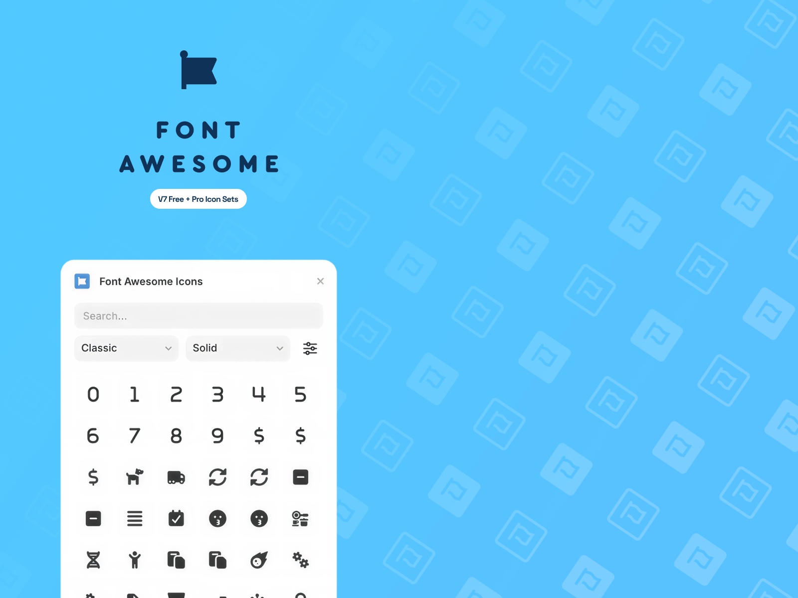 Thumbnail 1 for Font Awesome Icons, a Framer Marketplace template by Angie Vella.