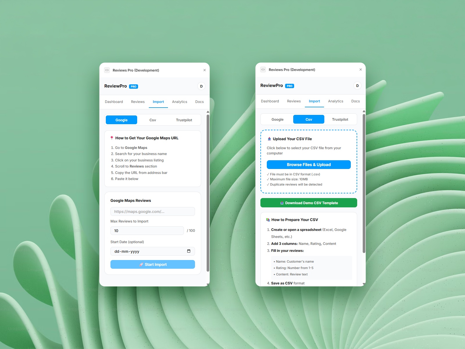 Screenshot 4 for Reviews Pro, a Framer Marketplace plugin by Digithink Technologies.