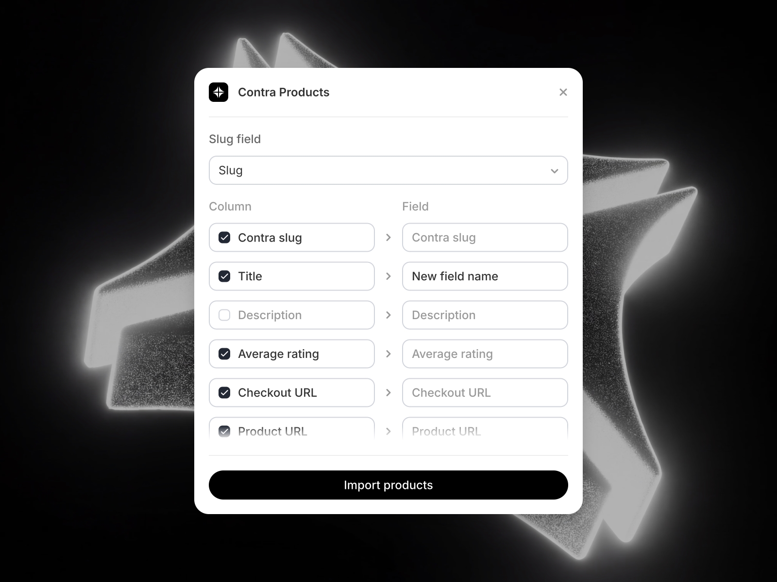 Thumbnail 1 for Contra Products, a Framer Marketplace template by Contra.