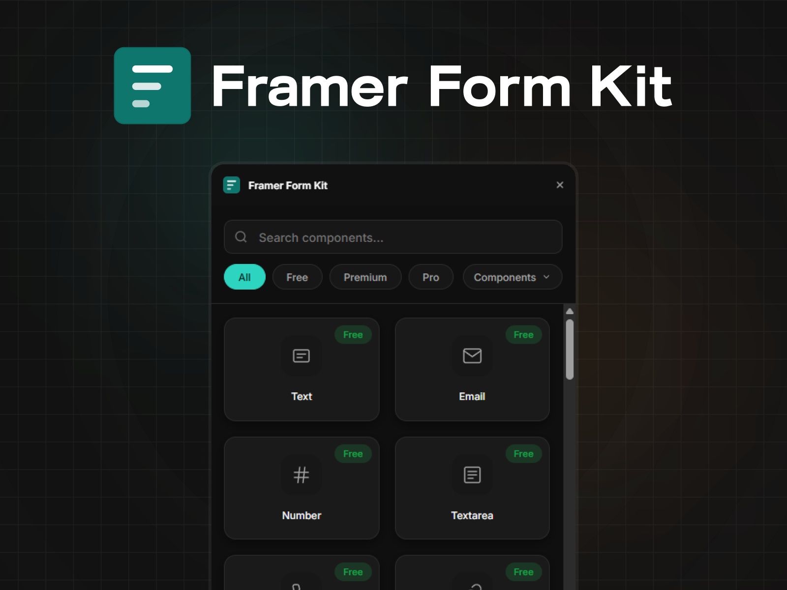 Thumbnail 1 for Framer Form Kit, a Framer Marketplace template by FramerHub.io .