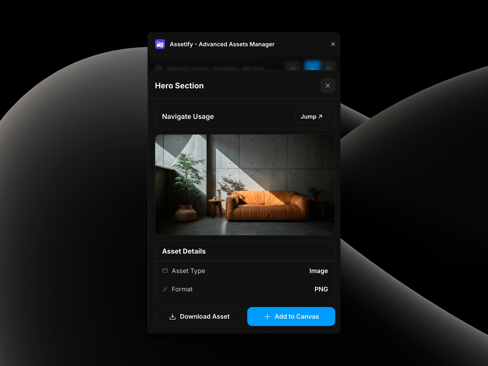 Screenshot 3 for Assetify - Advanced Assets Manager, a Framer Marketplace plugin by Aghassi.