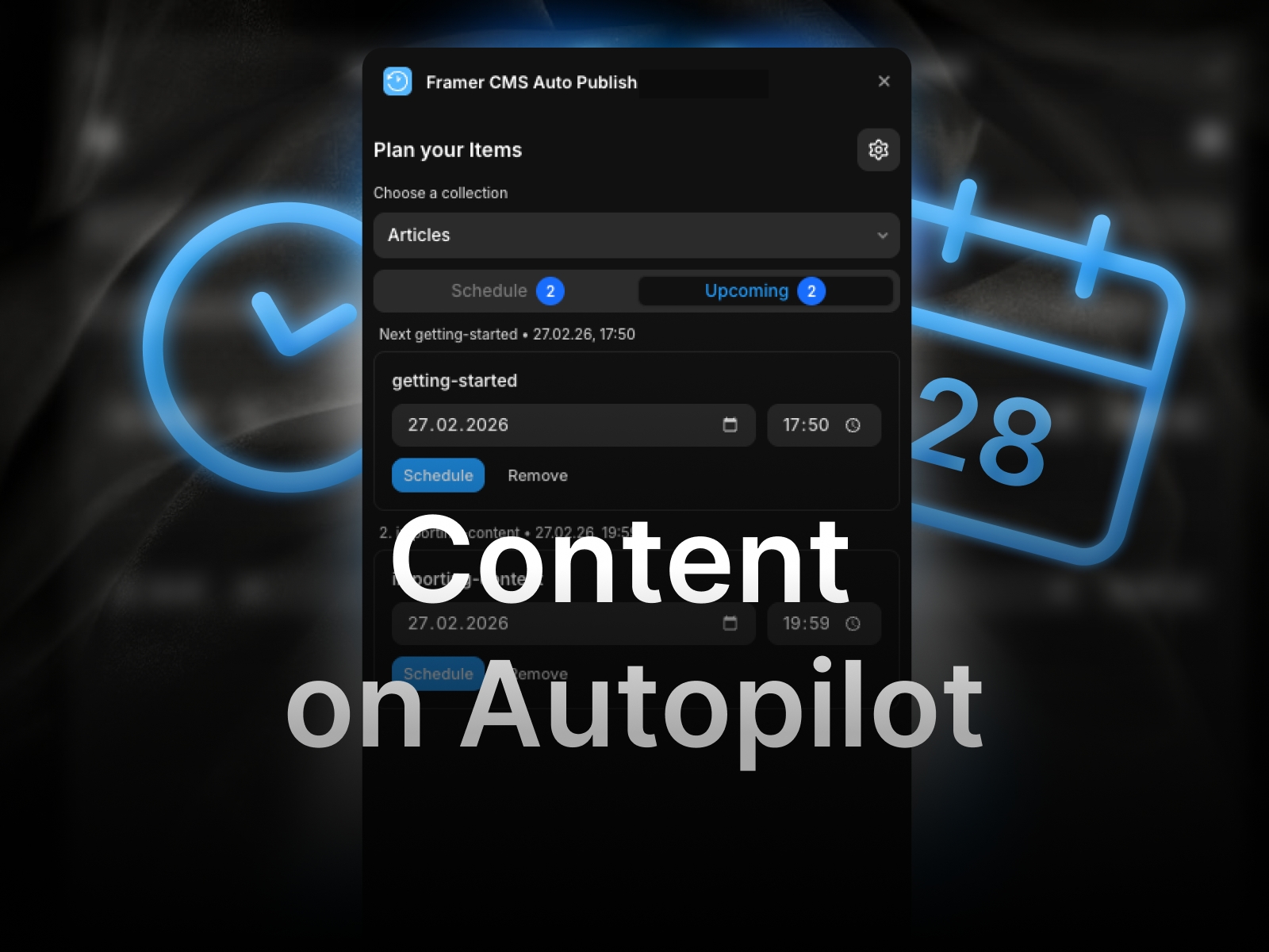 Thumbnail 2 for CMS Auto Publish, a Framer Marketplace template by Chris Lacorte.