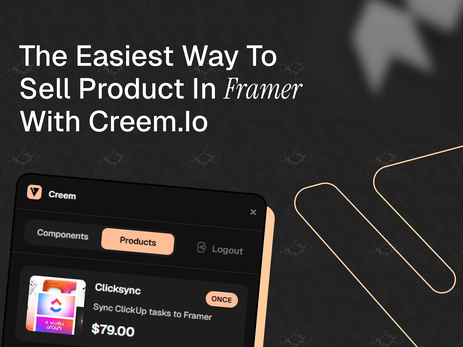 Thumbnail 1 for Creem connect, a Framer Marketplace template by Kayode.
