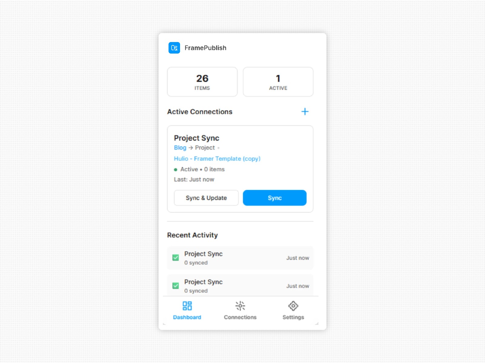 Thumbnail 1 for FramePublish, a Framer Marketplace plugin by Soubhagya Sahu.