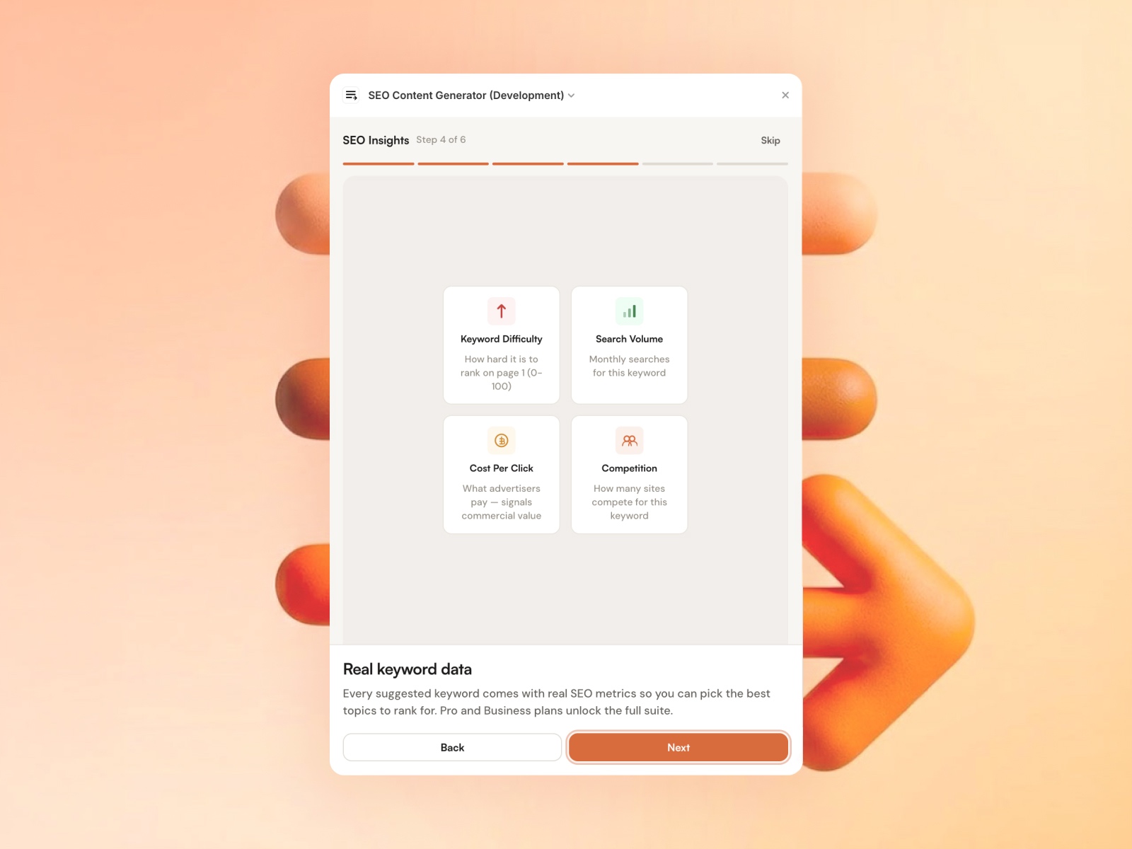 Screenshot 4 for AI SEO Pages, a Framer Marketplace plugin by Tijerina.