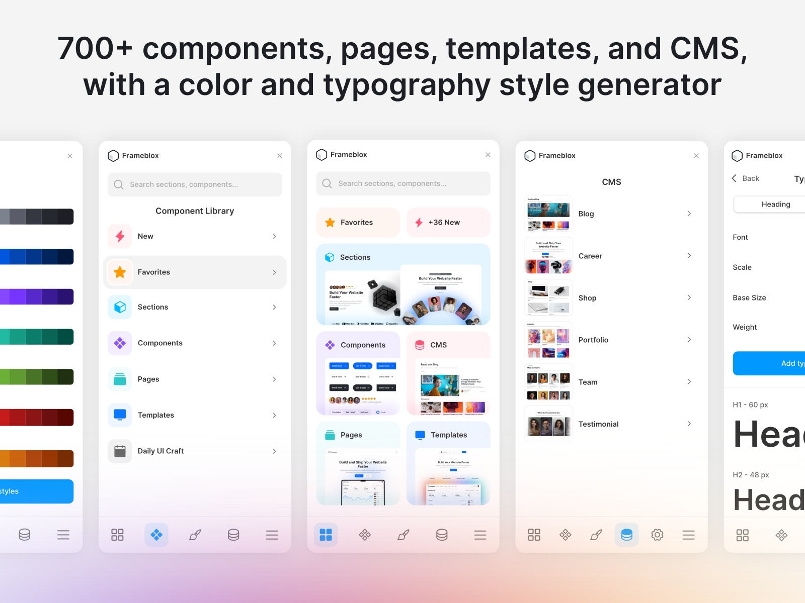 Screenshot 4 for Frameblox, a Framer Marketplace plugin by Solt Wagner.
