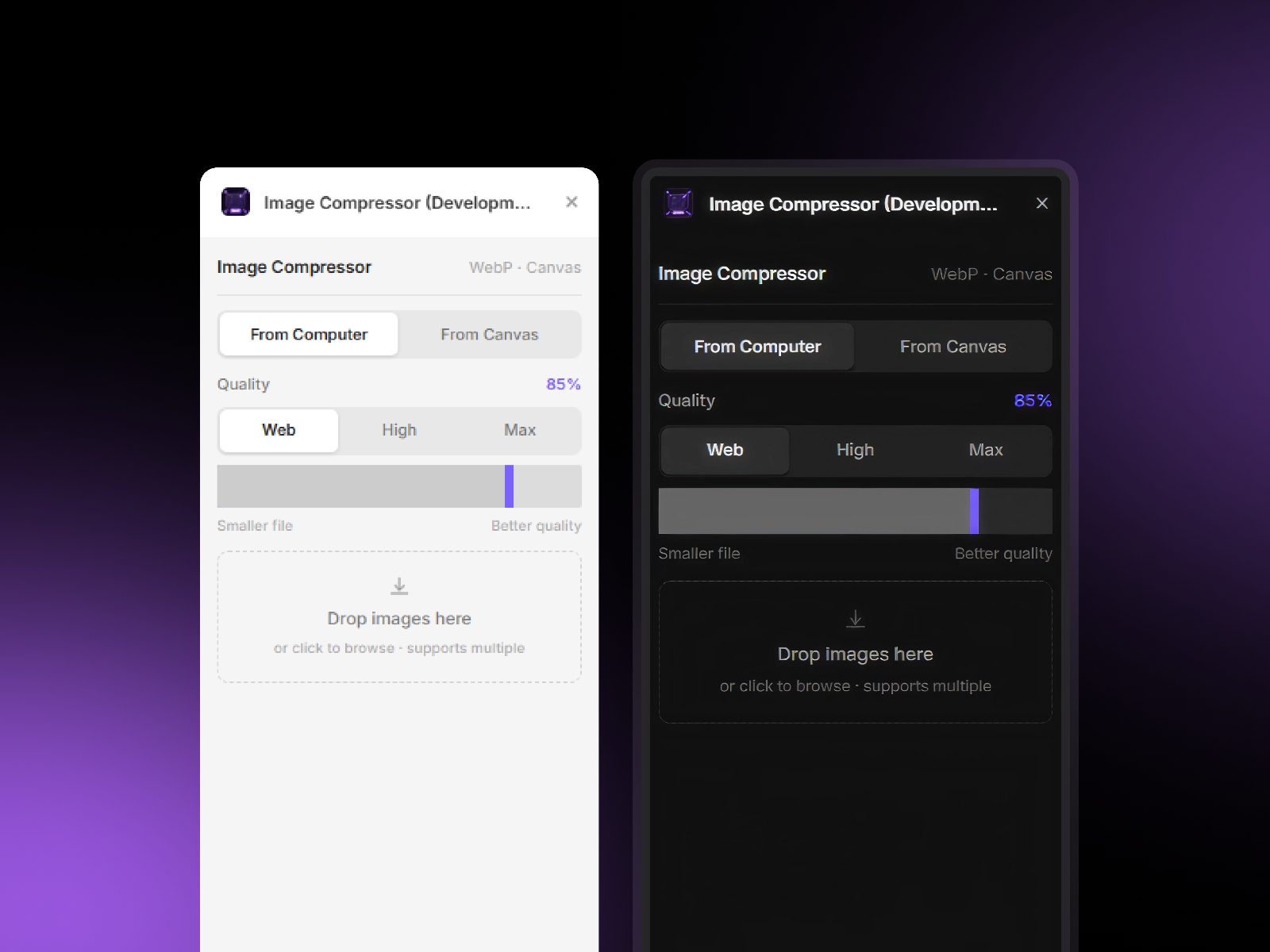 Thumbnail 1 for Image Compressor, a Framer Marketplace template by Melvin John.
