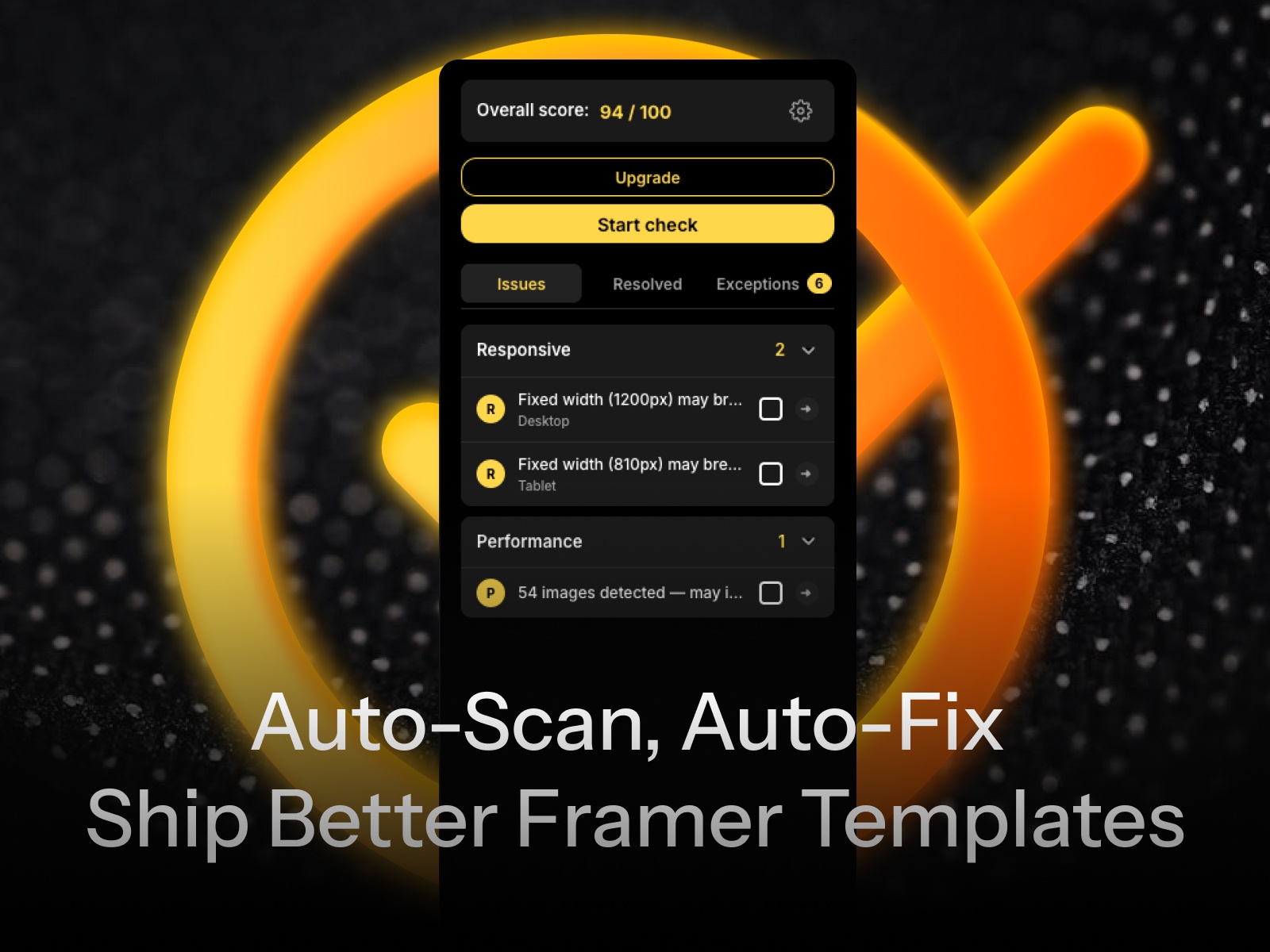 Screenshot 3 for Projectcheck, a Framer Marketplace plugin by Chris Lacorte.