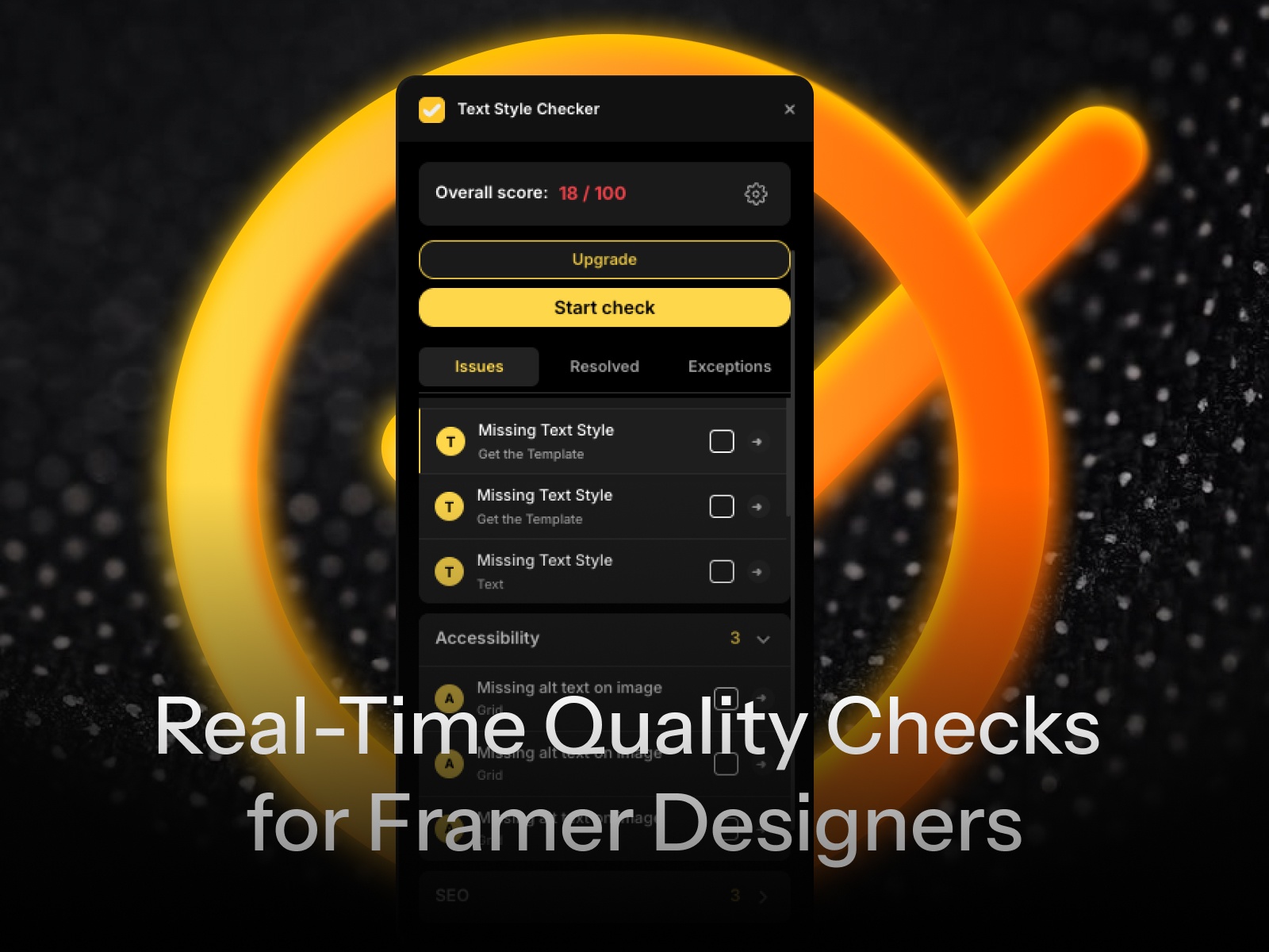 Screenshot 4 for Projectcheck, a Framer Marketplace plugin by Chris Lacorte.