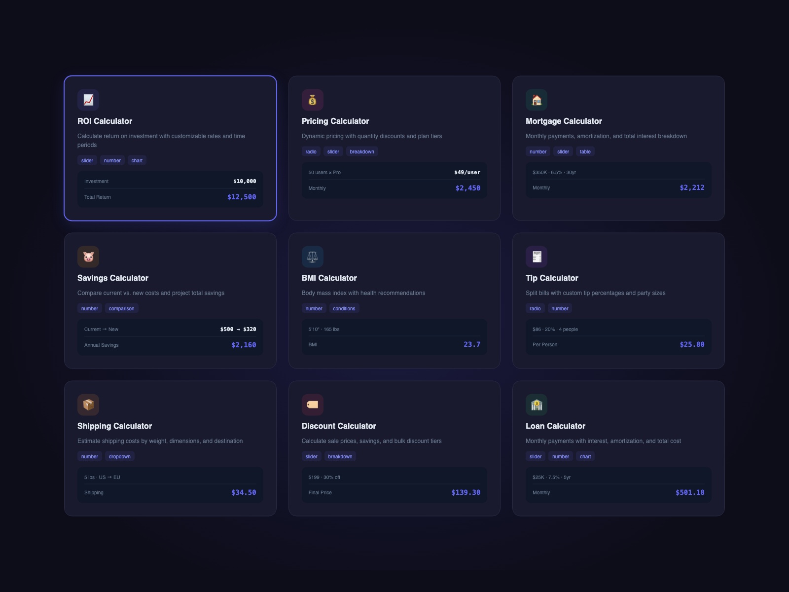 Screenshot 4 for Calc Kit, a Framer Marketplace plugin by Acesley Chan.