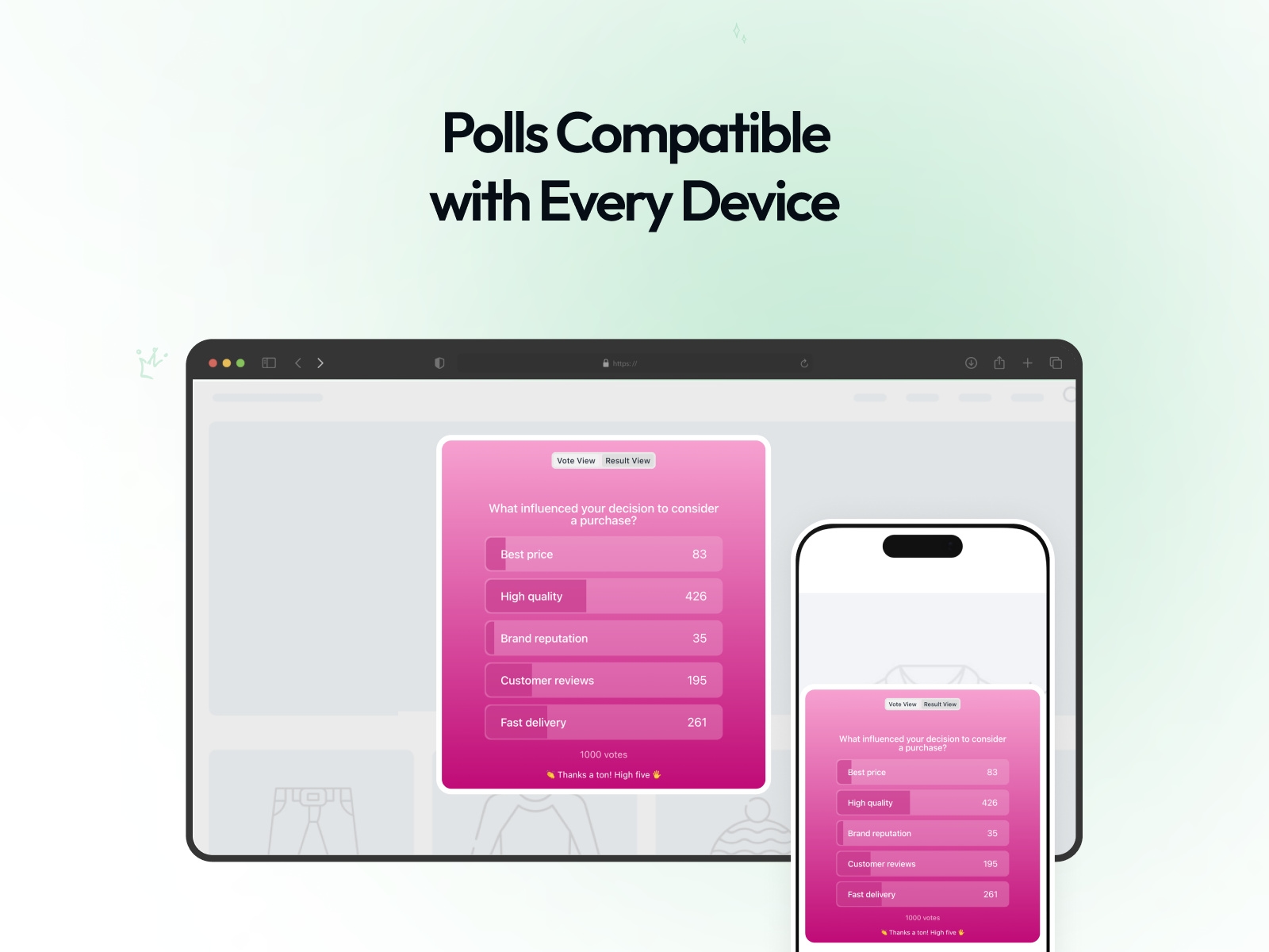Screenshot 3 for PlumSpace: Polls, a Framer Marketplace plugin by PlumSpace.