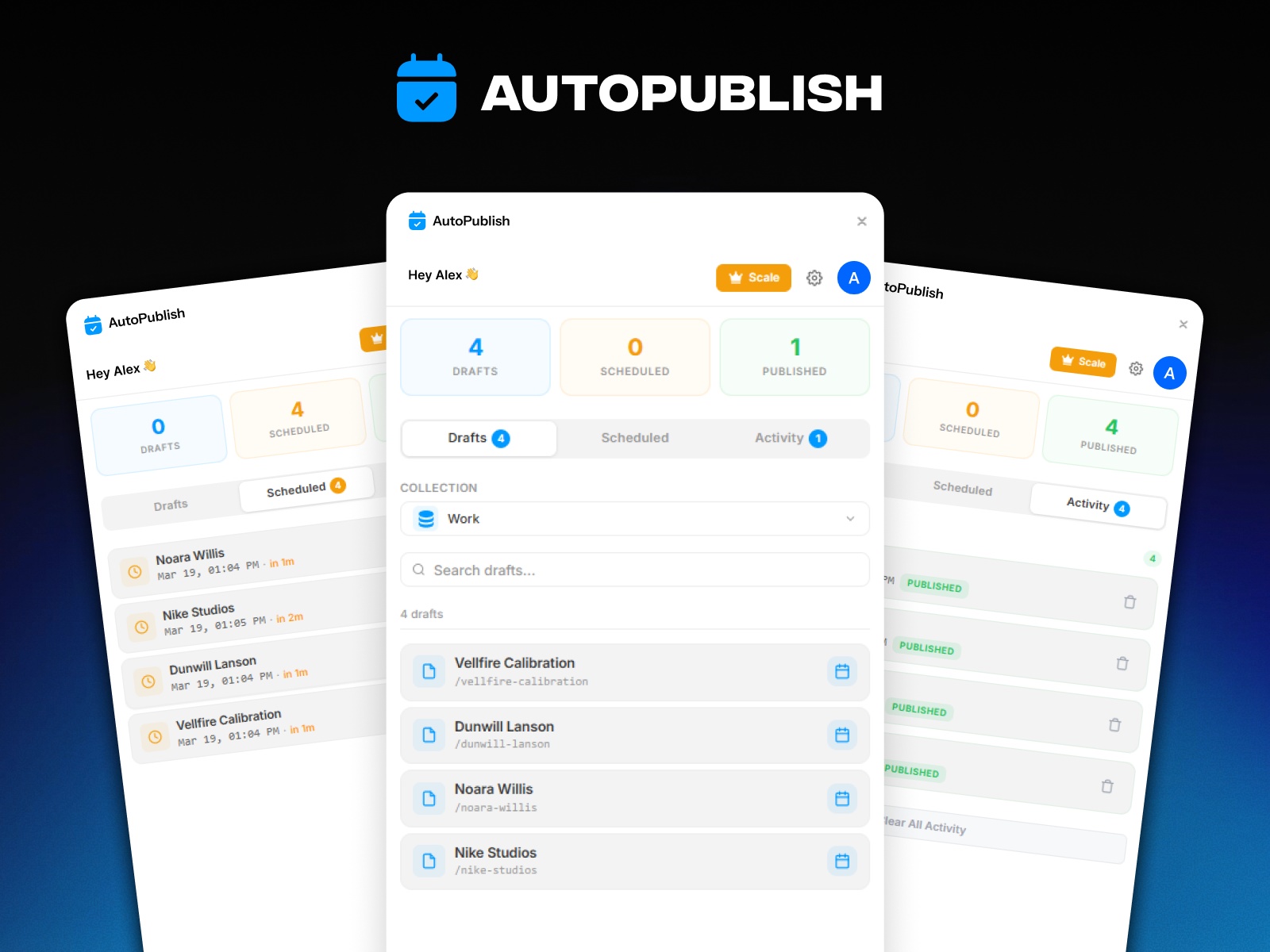 Thumbnail 1 for Auto Publish, a Framer Marketplace plugin by Framer Geeks.