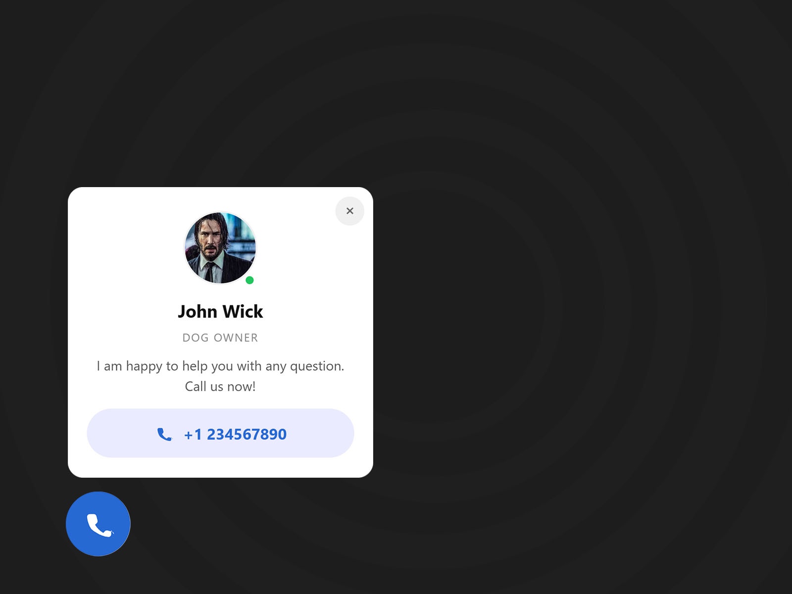 Thumbnail 1 for Floating Call Button, a Framer Marketplace template by Ekomobong Otu.