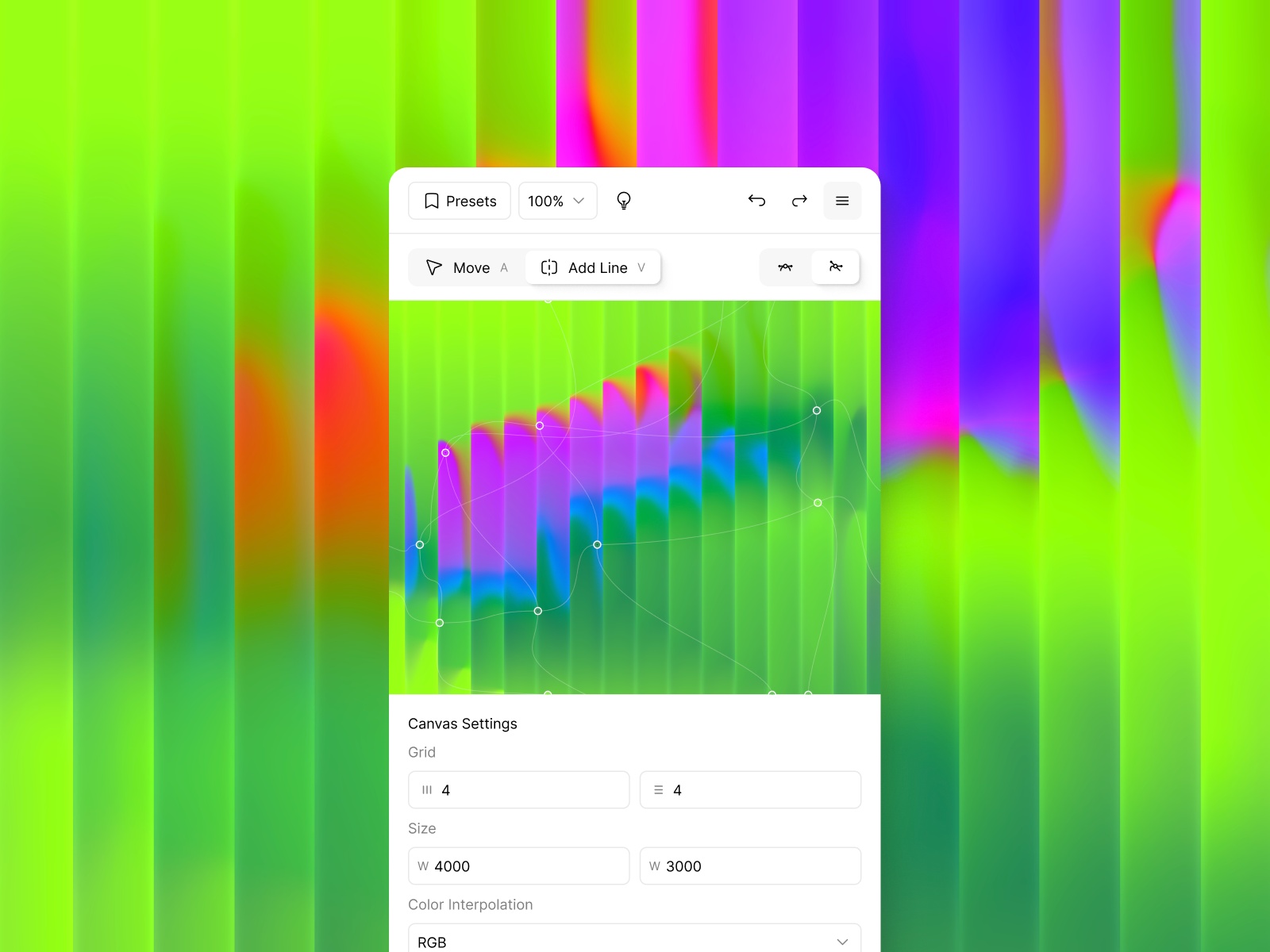 Screenshot 3 for ColorFlow — Mesh Gradient, a Framer Marketplace plugin by Ruslan Latypov.