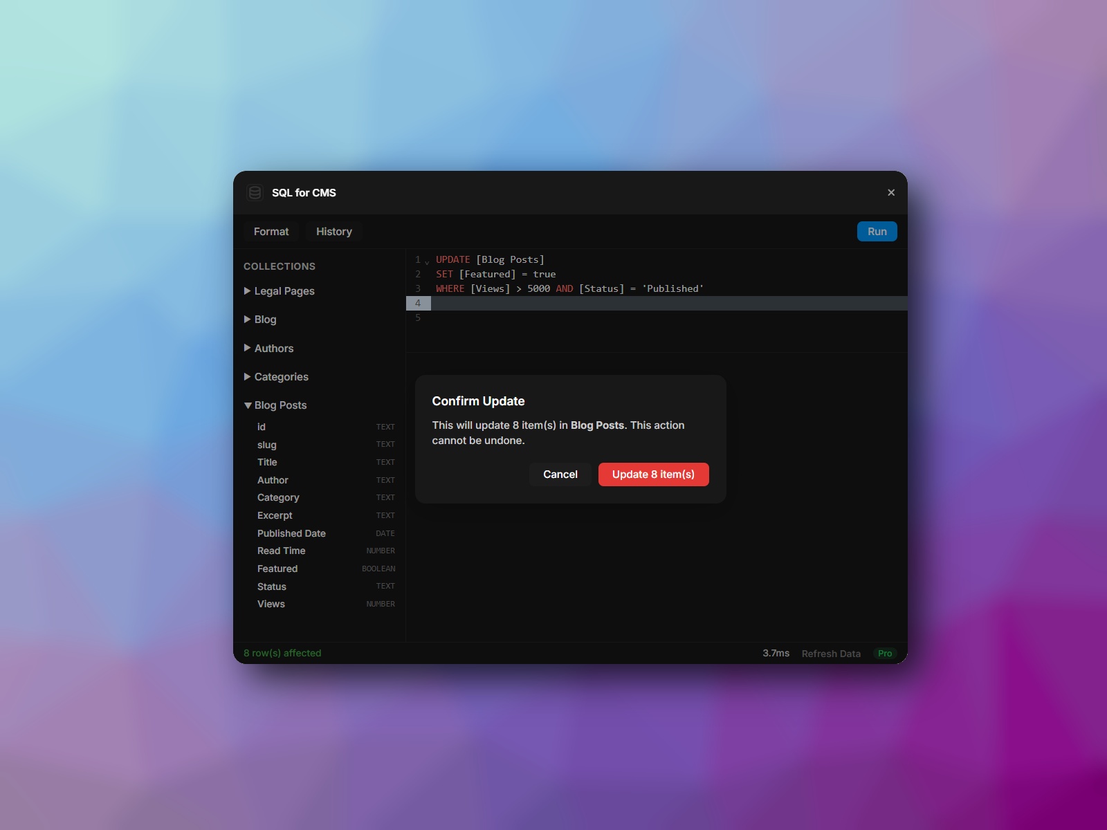 Thumbnail 2 for SQL for CMS, a Framer Marketplace template by Mike Tulubaev.