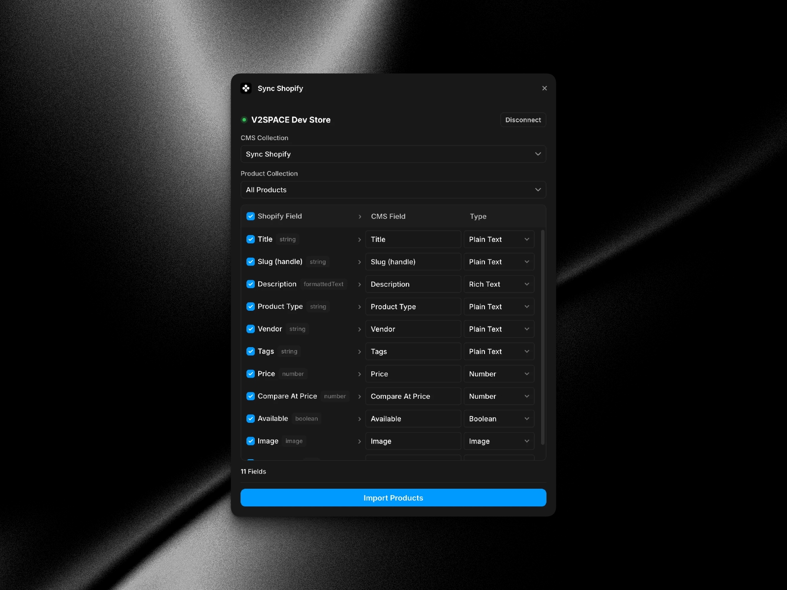 Thumbnail 1 for Sync Shopify, a Framer Marketplace template by V2SPACE.