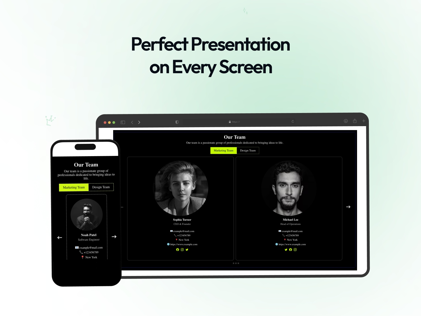 Screenshot 3 for PlumSpace: Team Members, a Framer Marketplace plugin by PlumSpace.