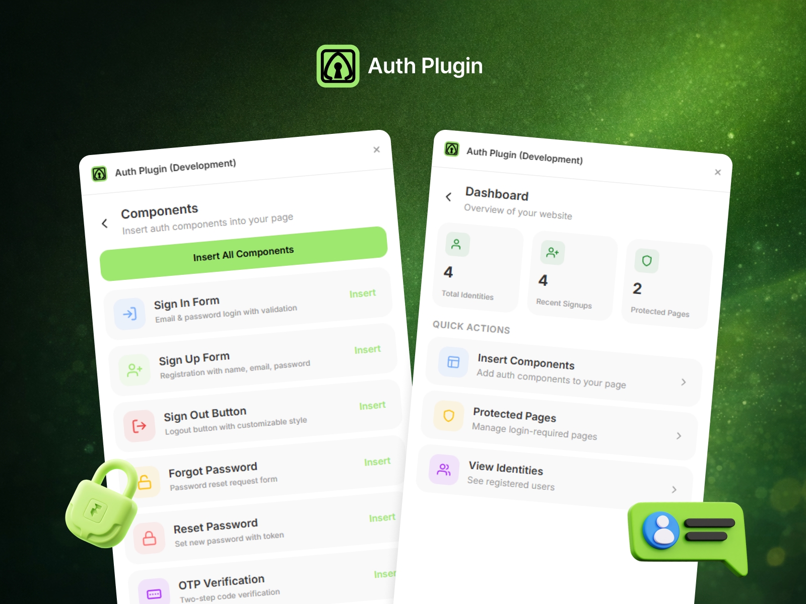 Thumbnail 1 for Auth Plugin, a Framer Marketplace plugin by Framer Geeks.