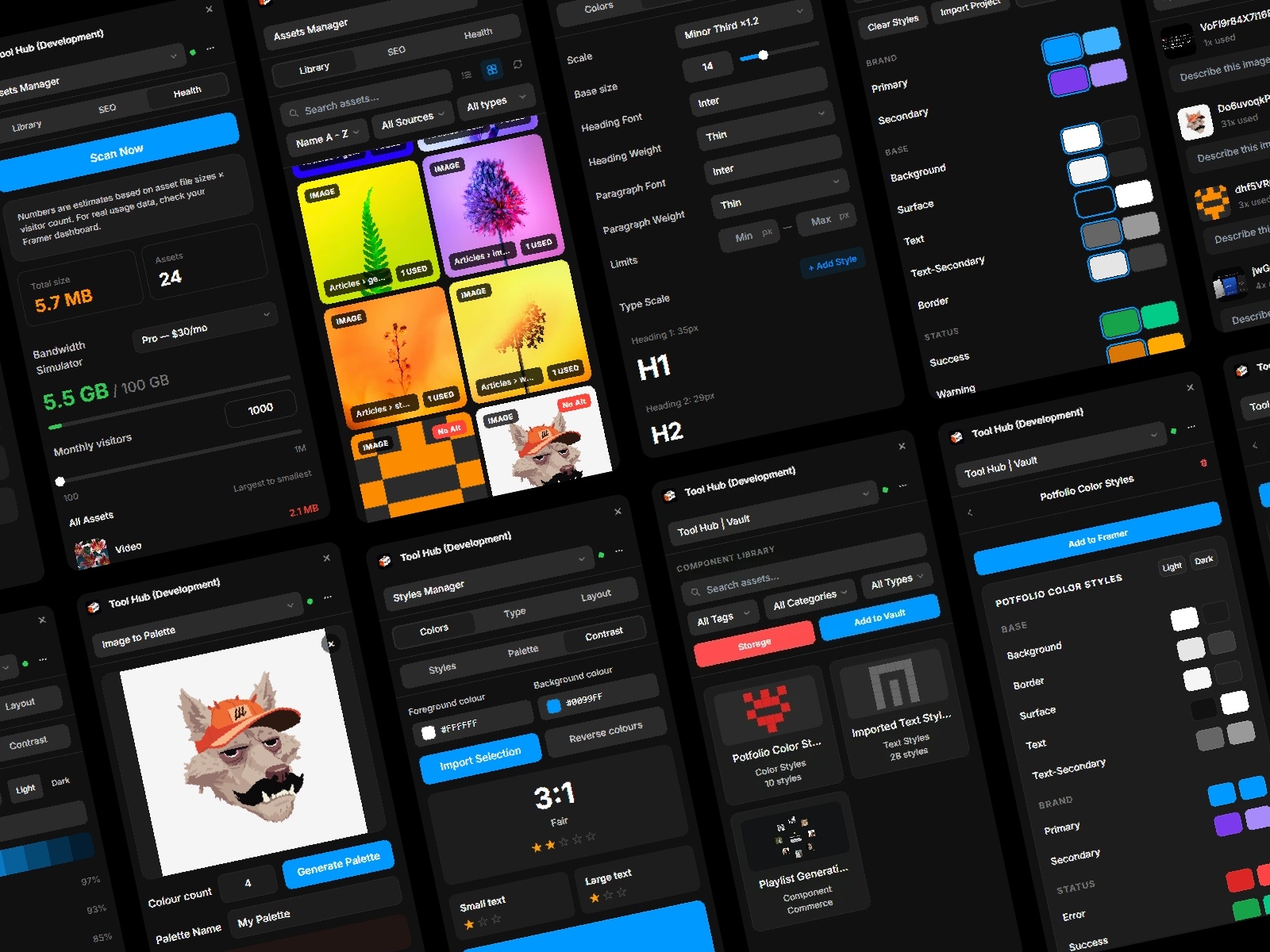 Thumbnail 2 for Tool Hub, a Framer Marketplace template by Wulfobl design.