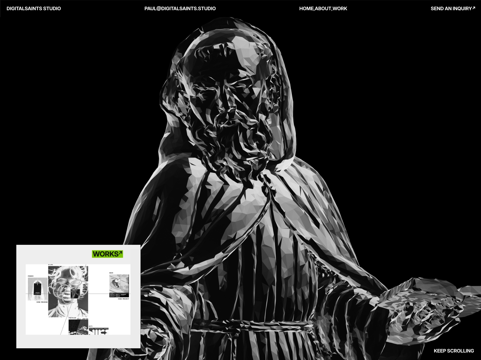 Thumbnail for digitalsaints.studio, a Framer Experts site by Paul Borg.