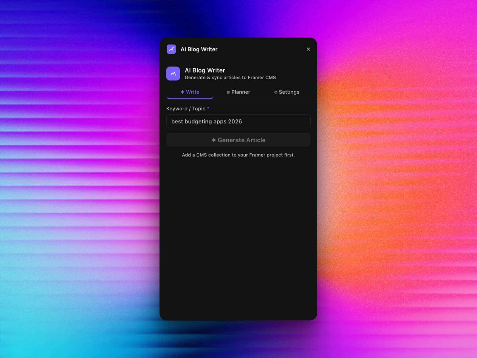 AI Blog Writer