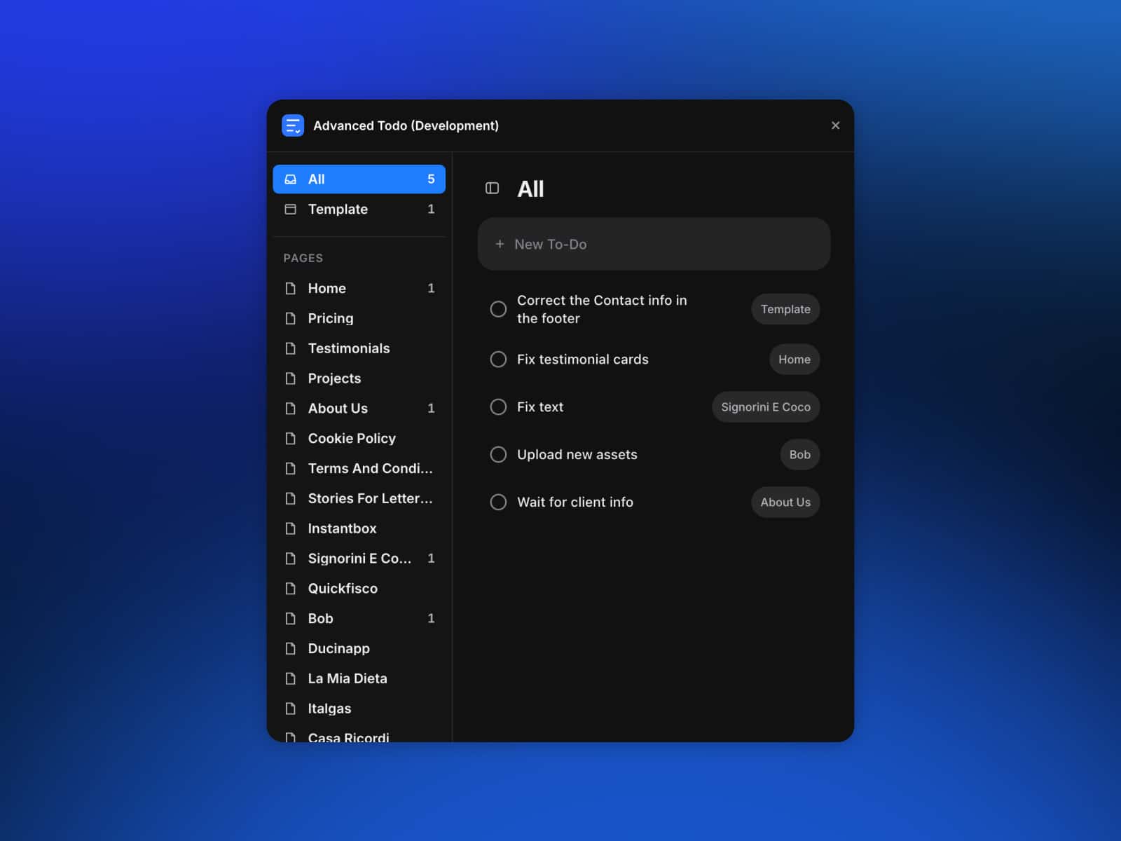 Advanced To-Do List