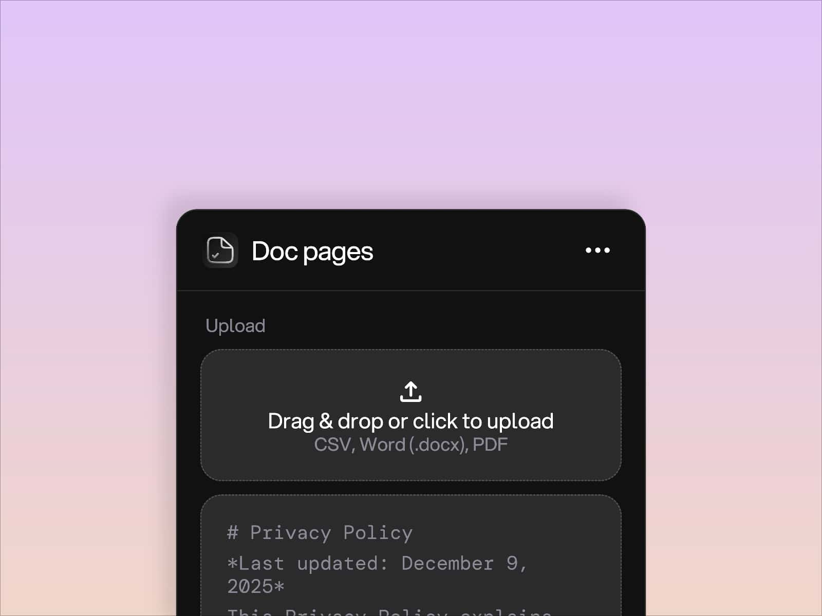 Doc Pages