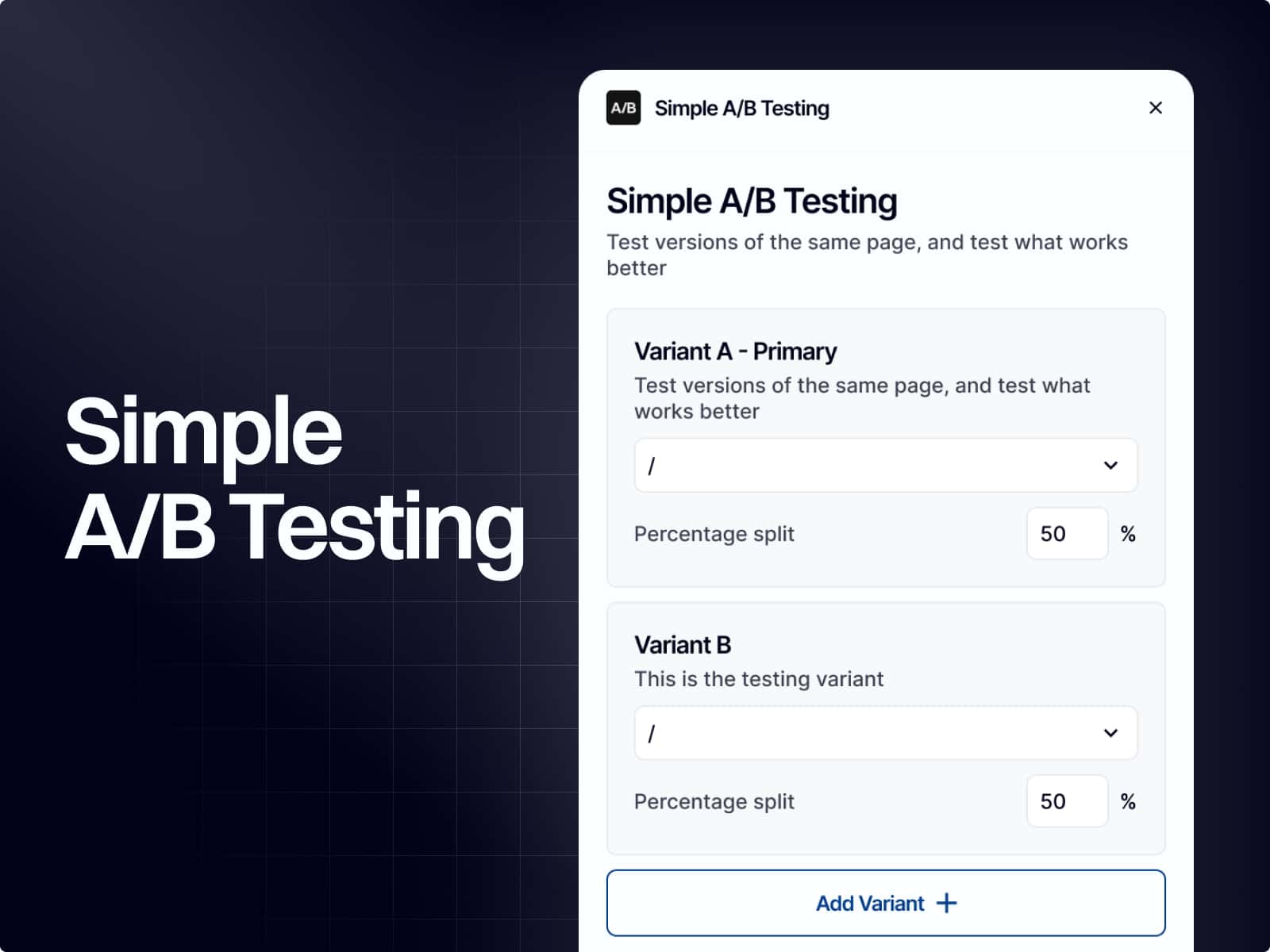 Simple A/B Testing