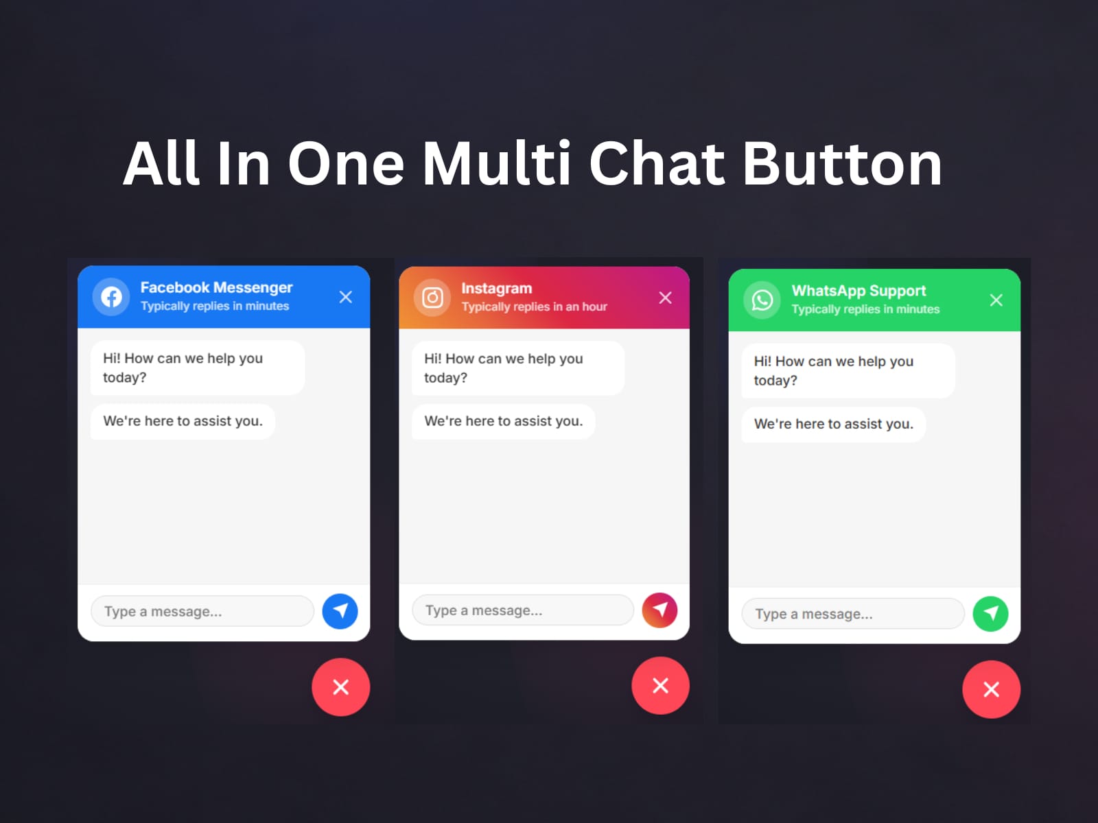Multichat Floating Button