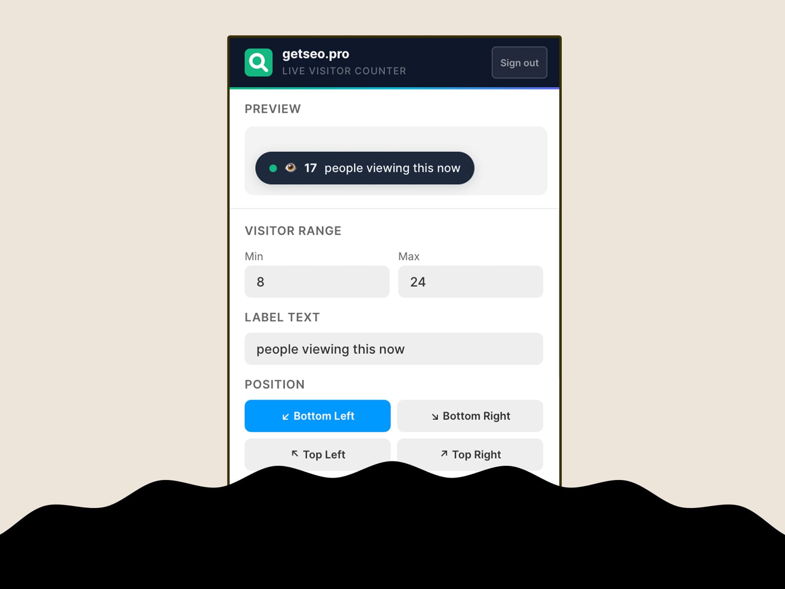 Live Visitor Counter by getseo.pro
