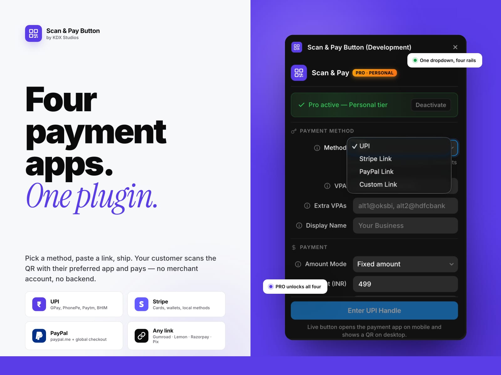 Scan & Pay Button
