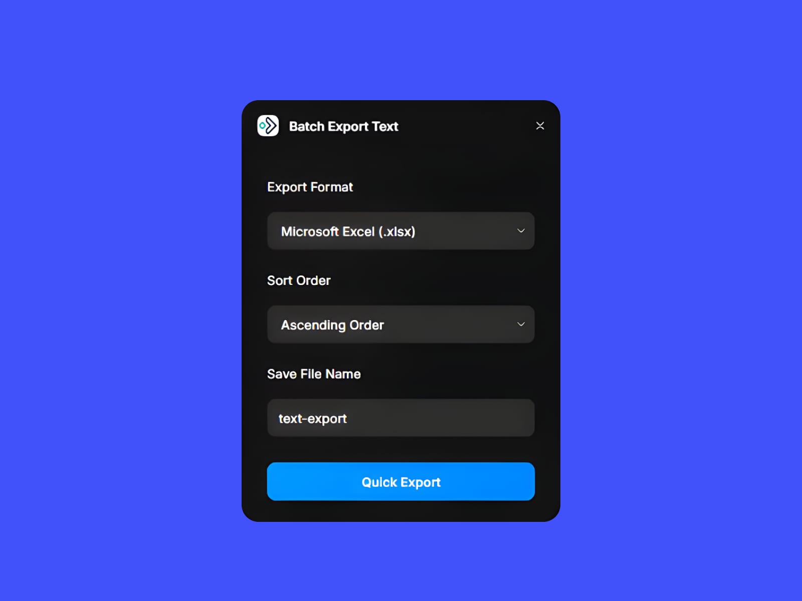 Batch Export Text