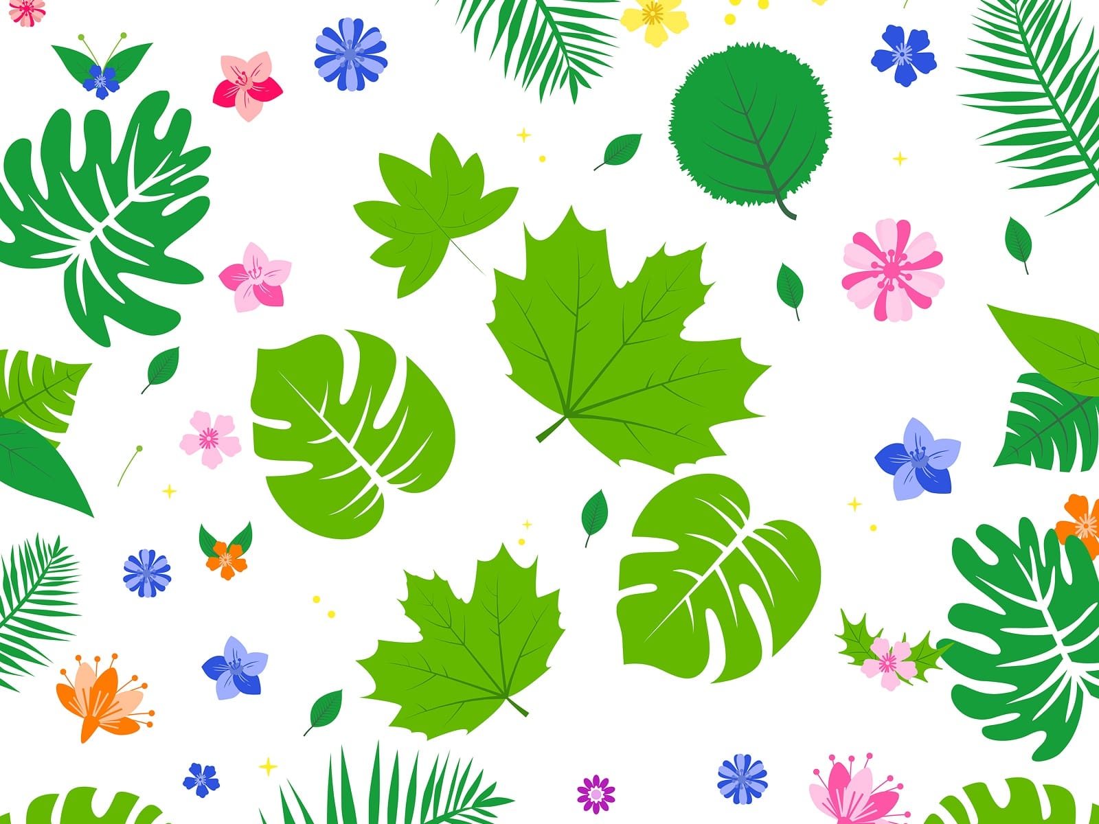 Leaf And Flowers